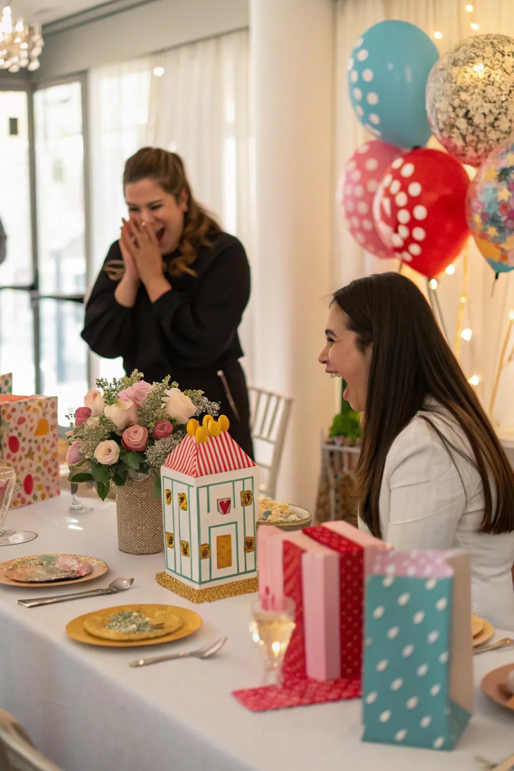 Pop-up elements create a sense of surprise and happiness.