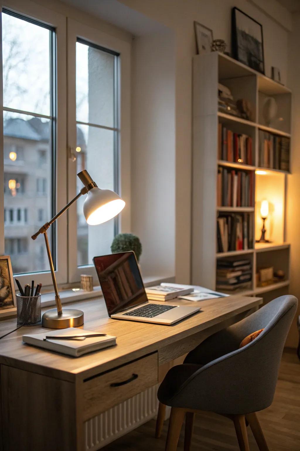 Achieve equilibrium using integrated lighting.