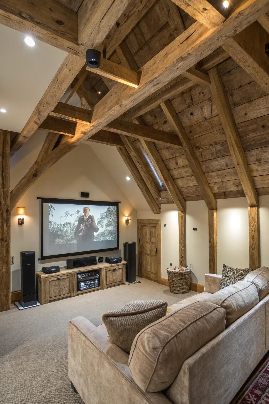 Invigorate warmth within your vicinity through inherent timber beams.