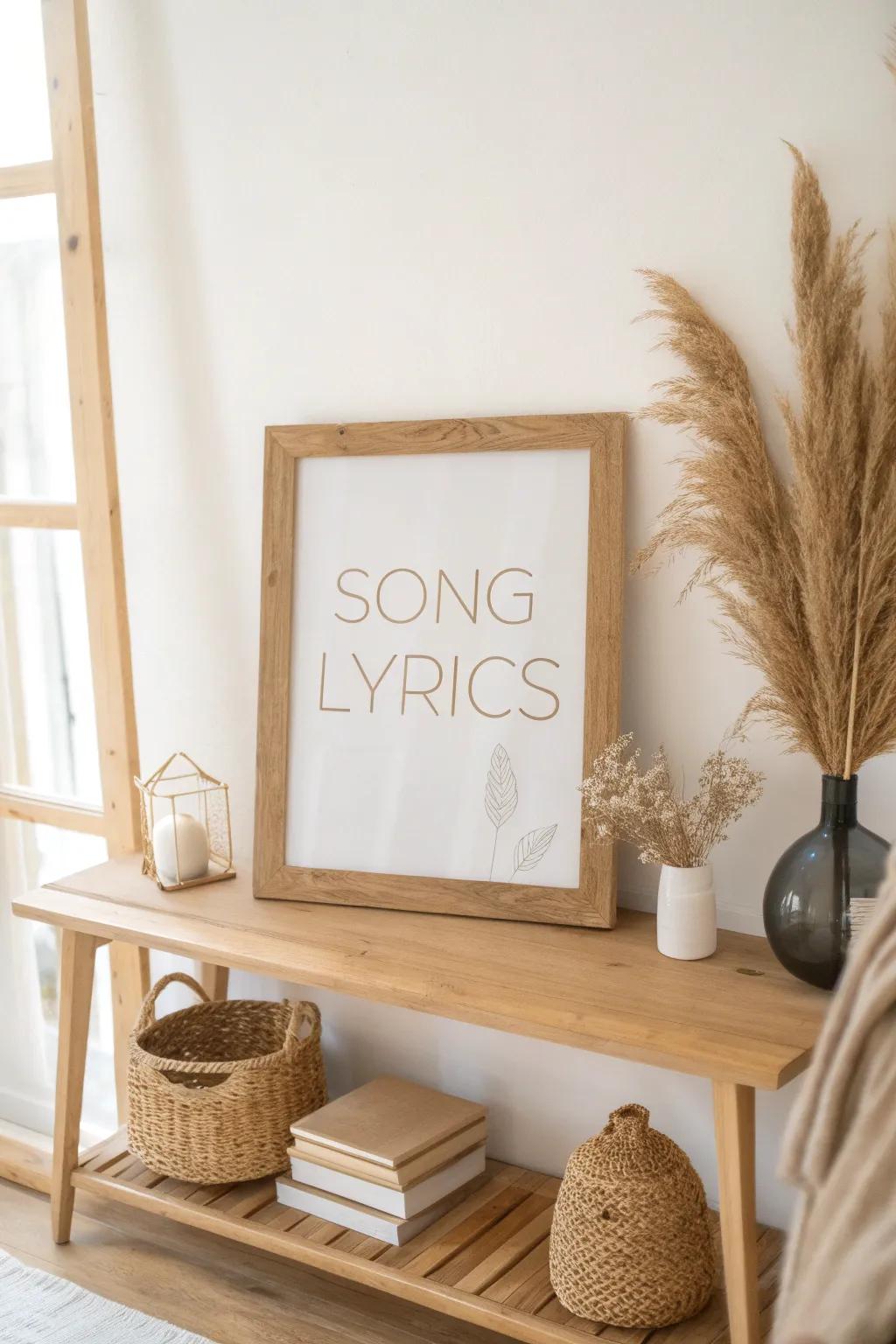 Capture the essence of your love story with a framed song text art piece that sings from the heart.