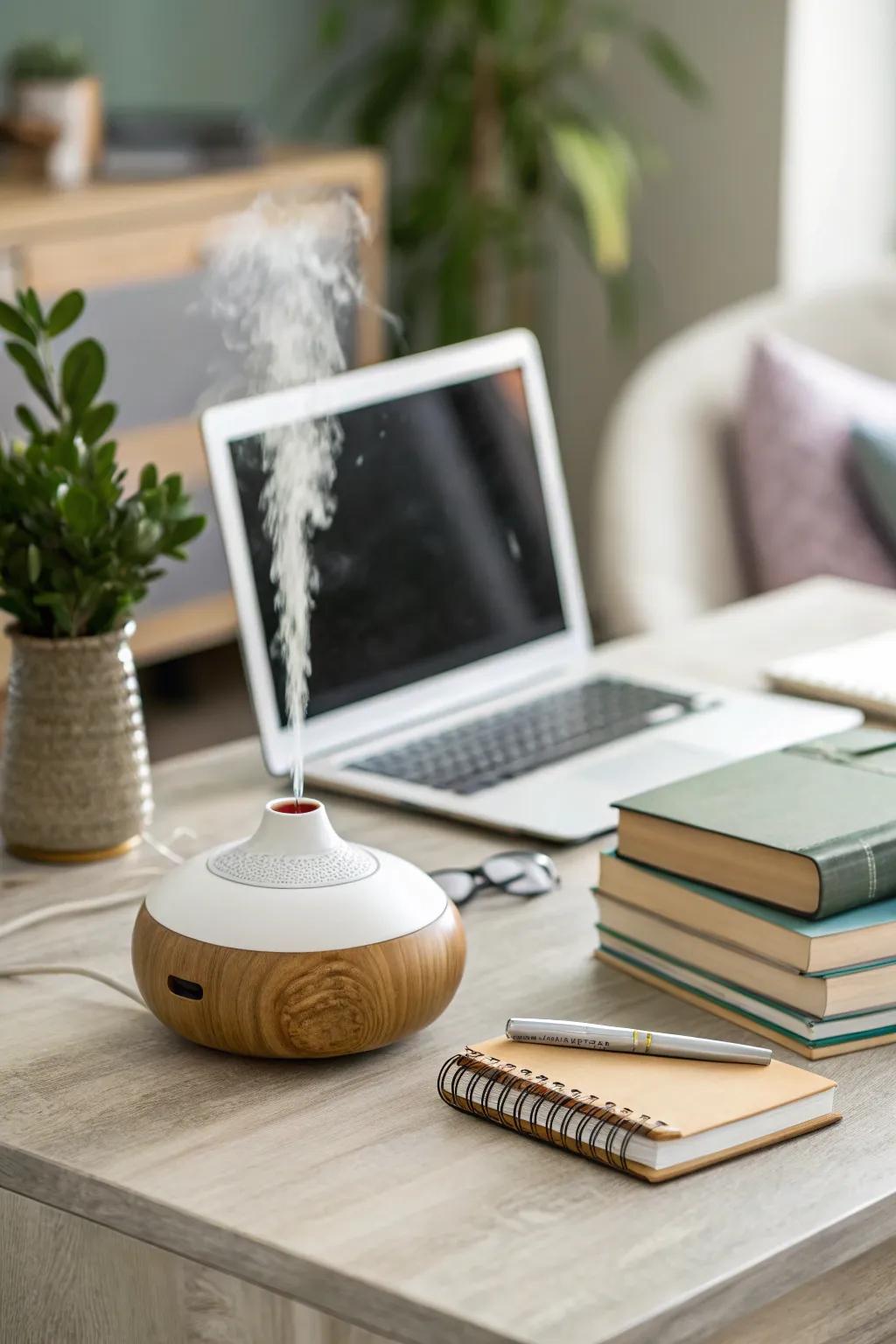 A calm study space aids relaxation.