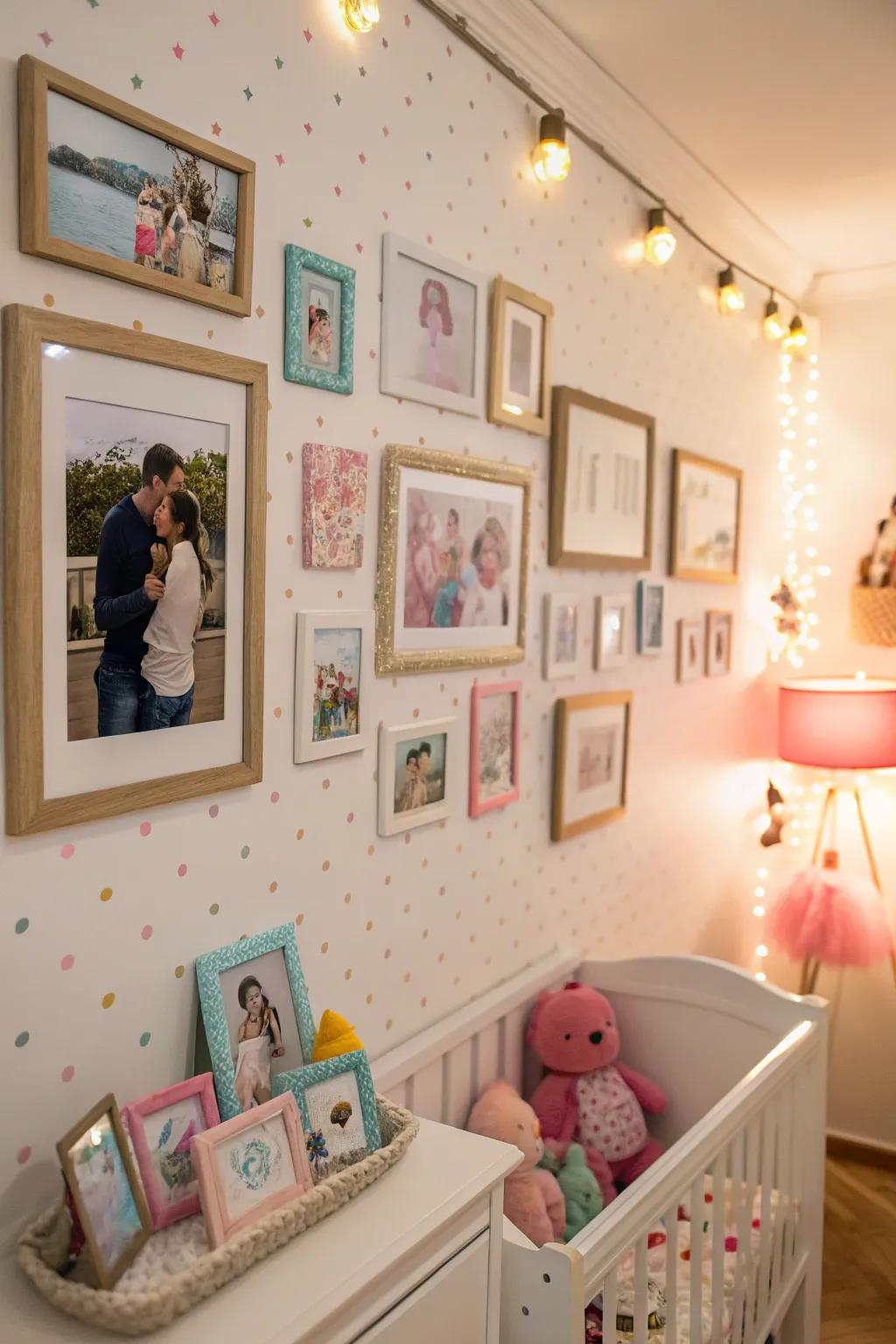 A family pictures display enhances connections.
