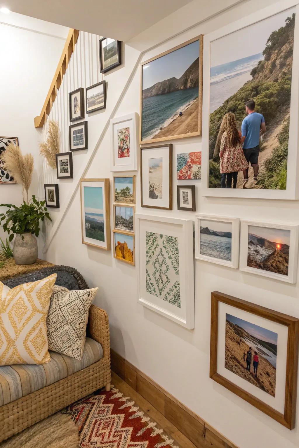 Your story and personality is shown off in a photo wall.