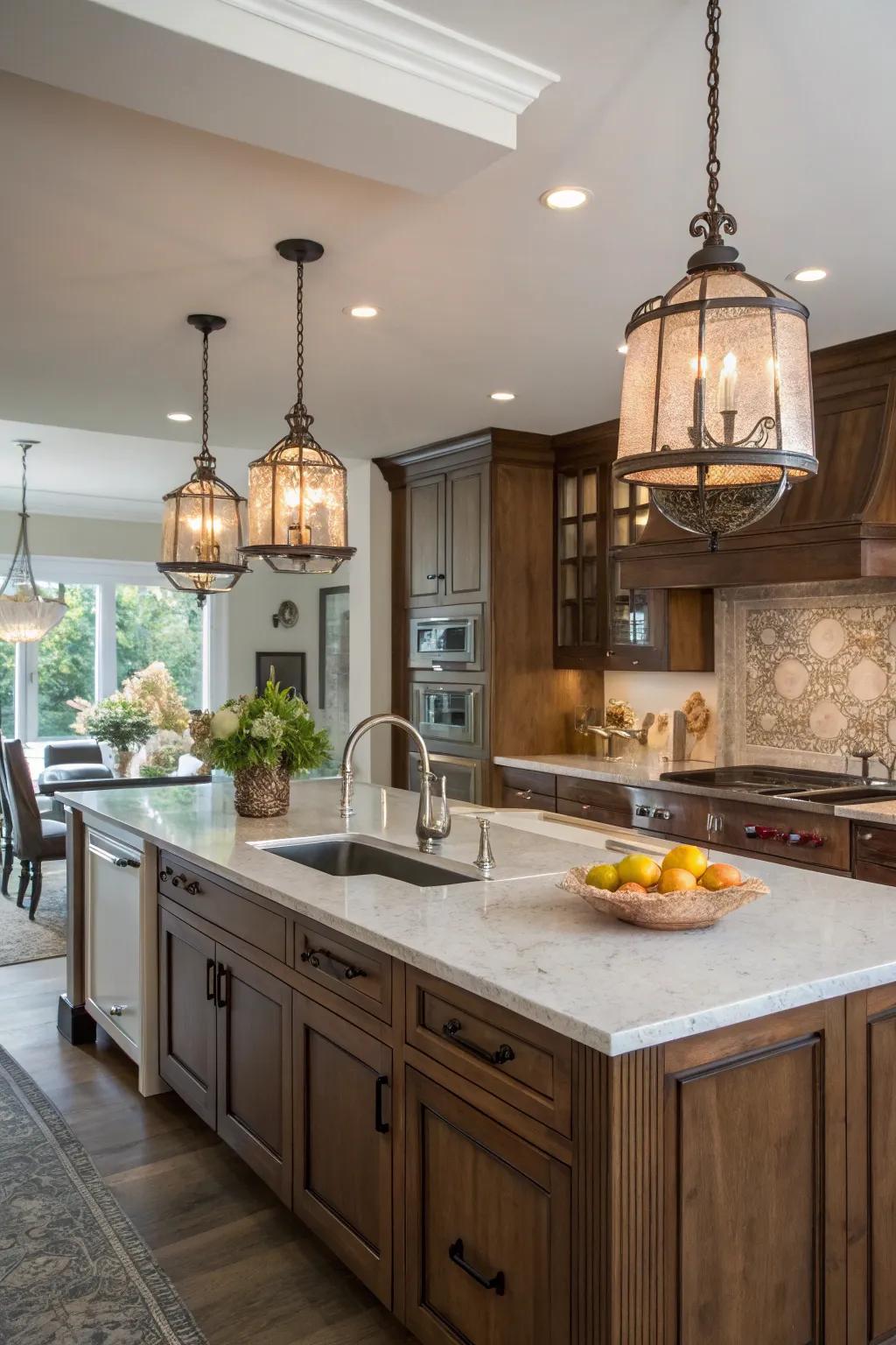 Changeable lights blend classic and modern styles effortlessly.