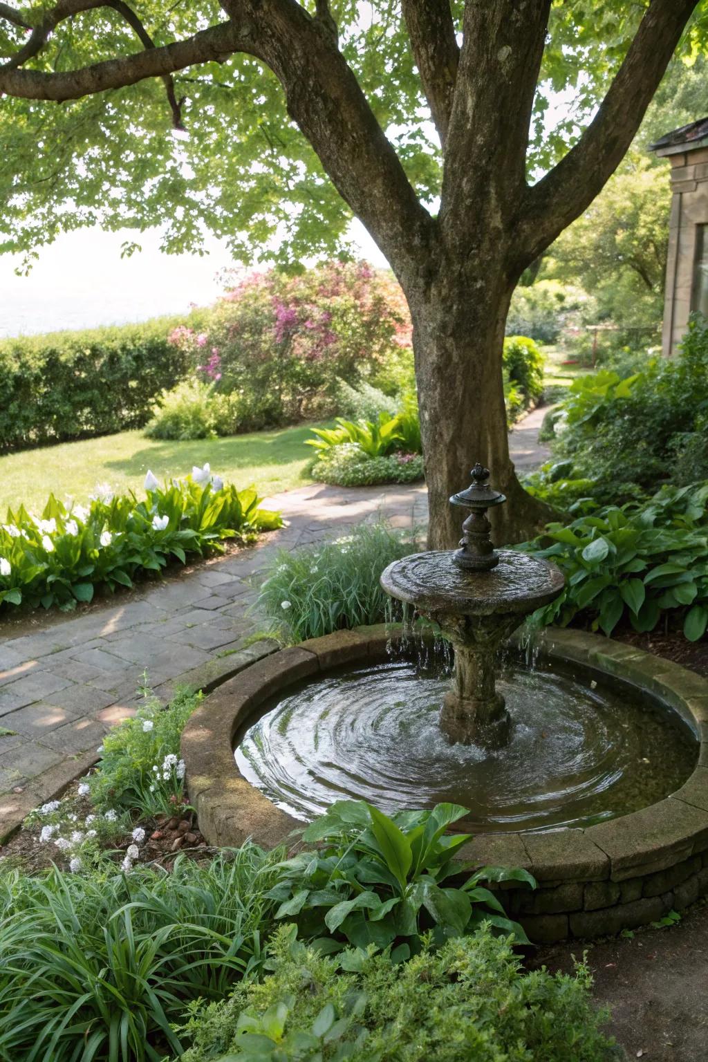 Hydrological elements add tranquility and draw wildlife to tree areas.