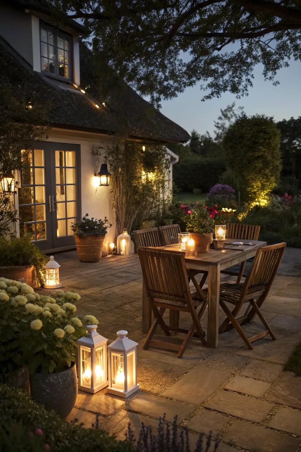Lanterns transform verandas into inviting evening sanctuaries.