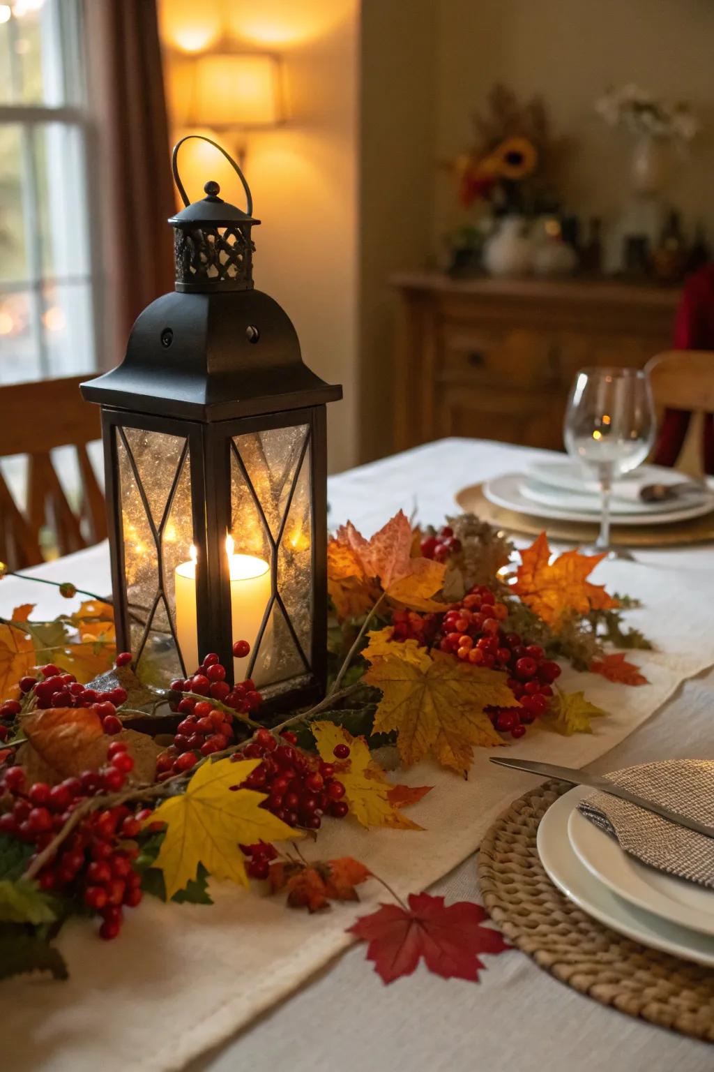 Lanterns make perfect table centerpieces for any season.