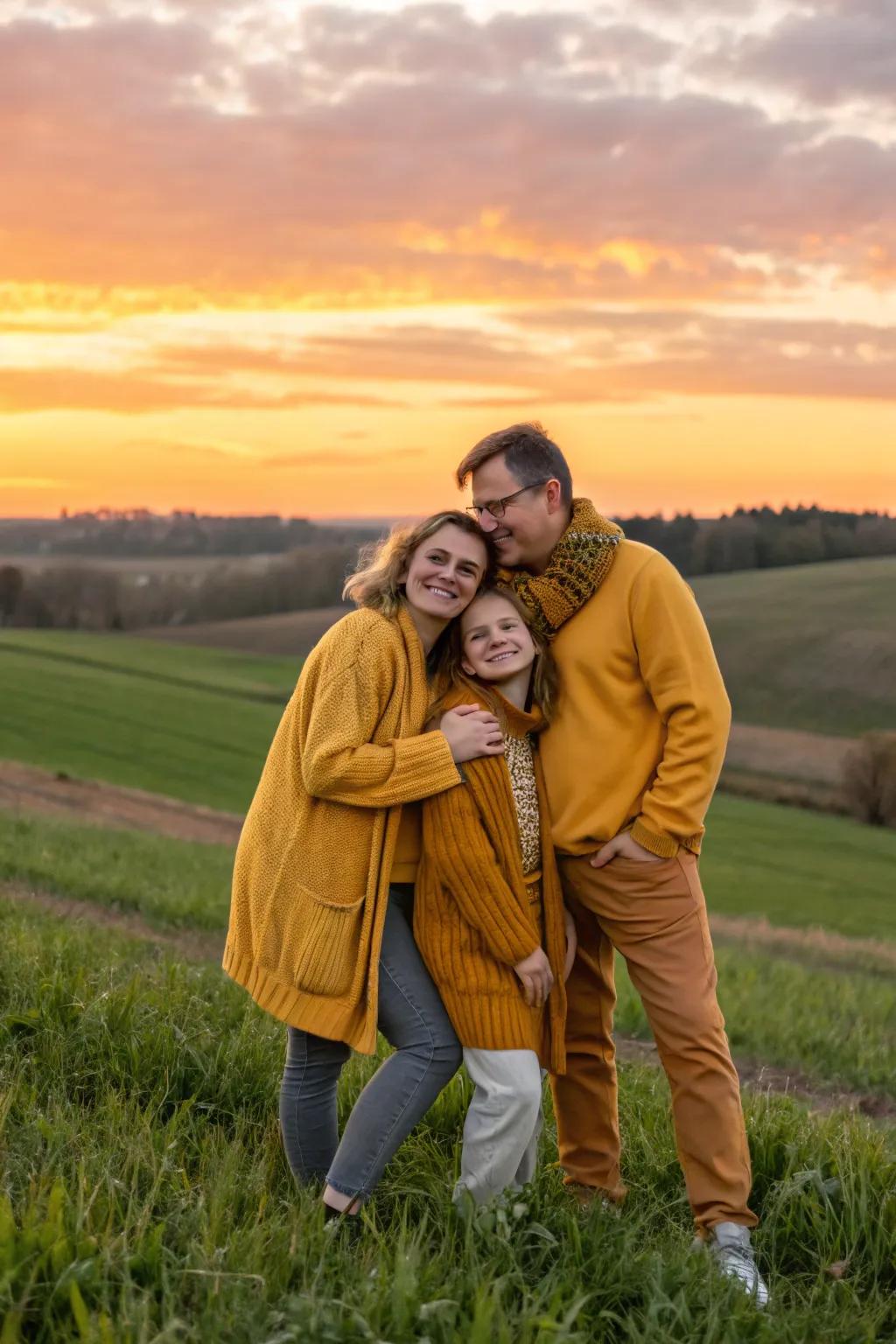 Warm hues during the golden hour create a magical glow.