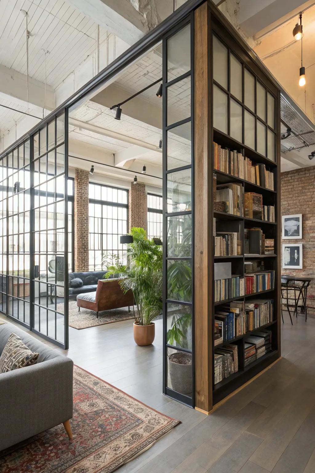 Room dividers that offer privacy while preserving an airy feel in the loft.