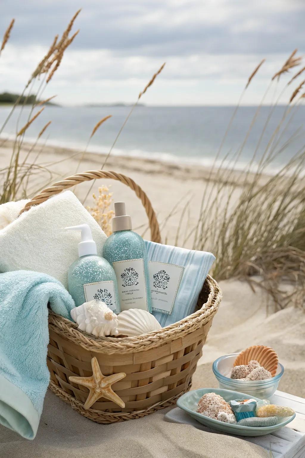 Coastal Getaway: A hint of the coast ensuring relaxation.