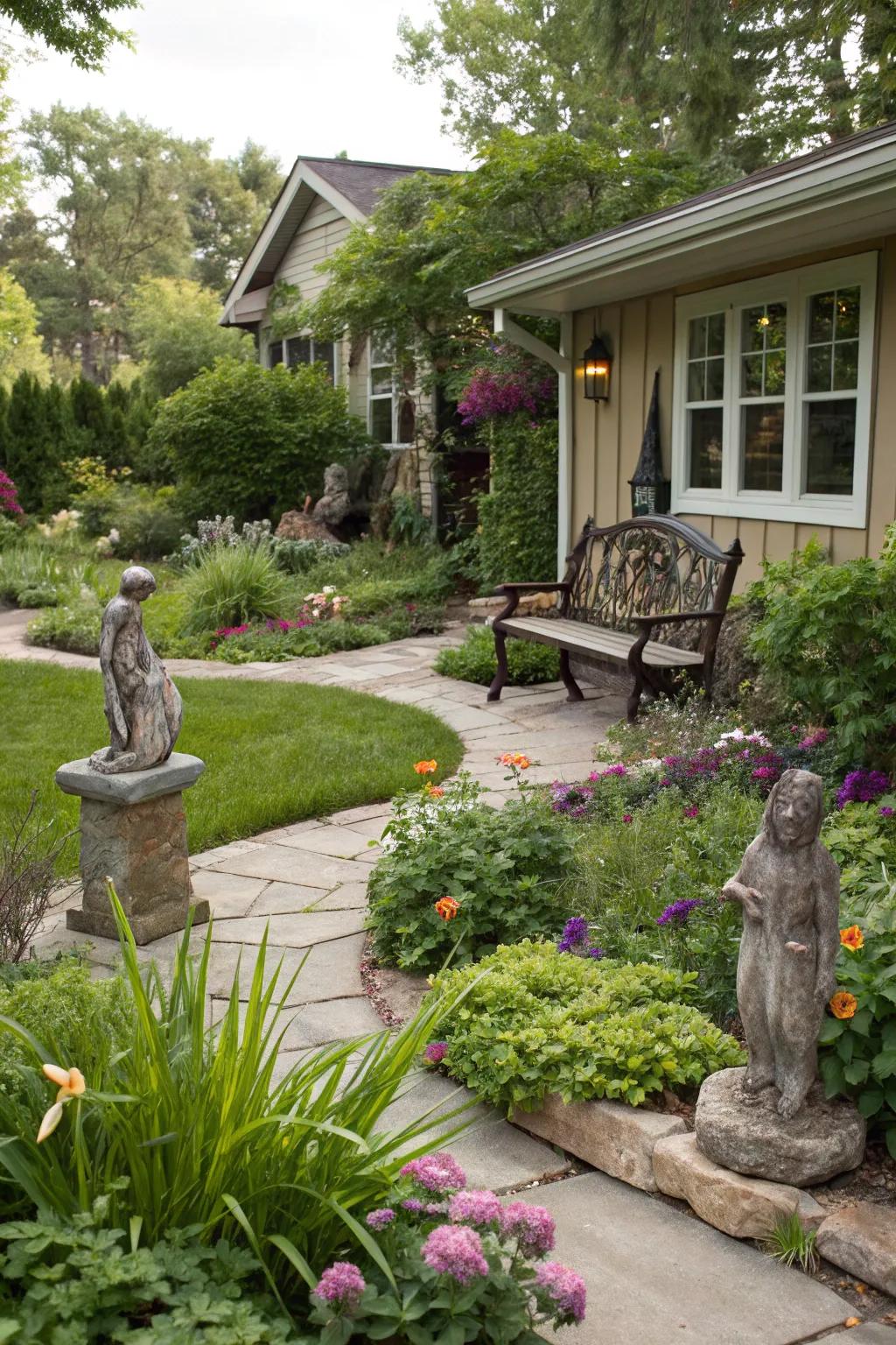 Stylish accents inject charm without labor.