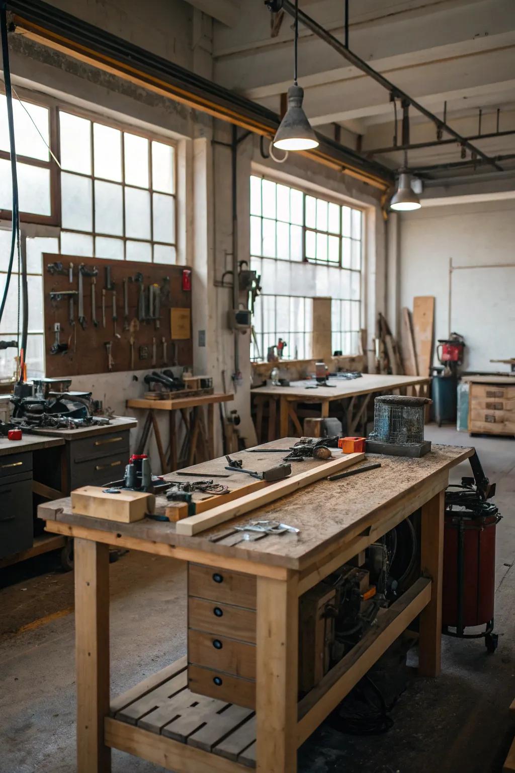 Nurture your creativity in a well-equipped artisan's studio within your loft.