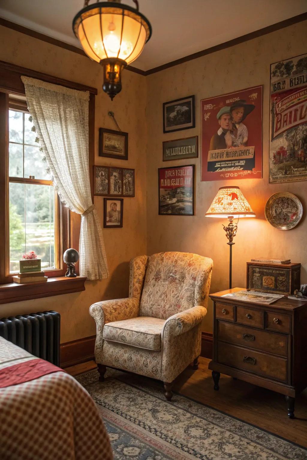 Antique discoveries enhance individuality and depth to the decorations.