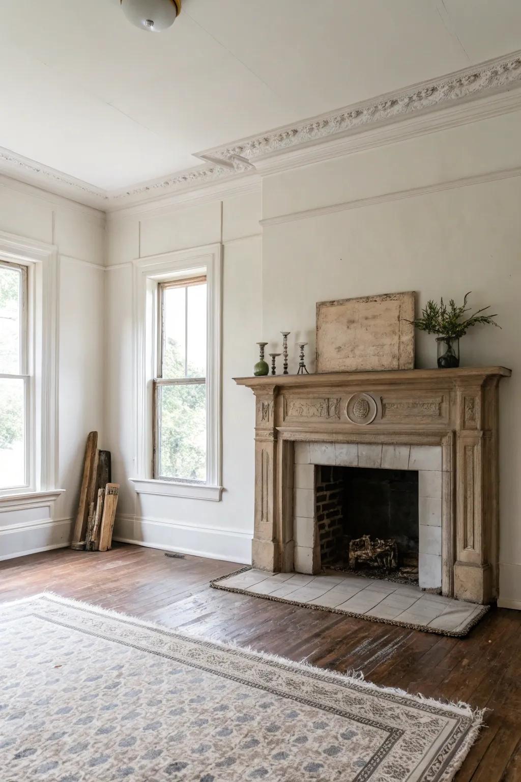 A distinctive point of emphasis anchors the minimalist scheme.