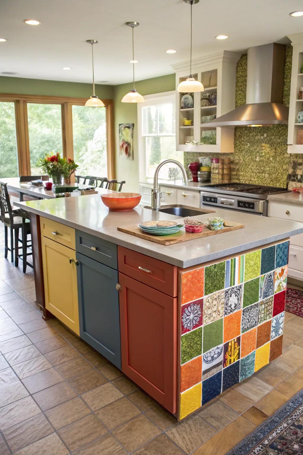 A kitchen island that you can customize will let you show off your style.