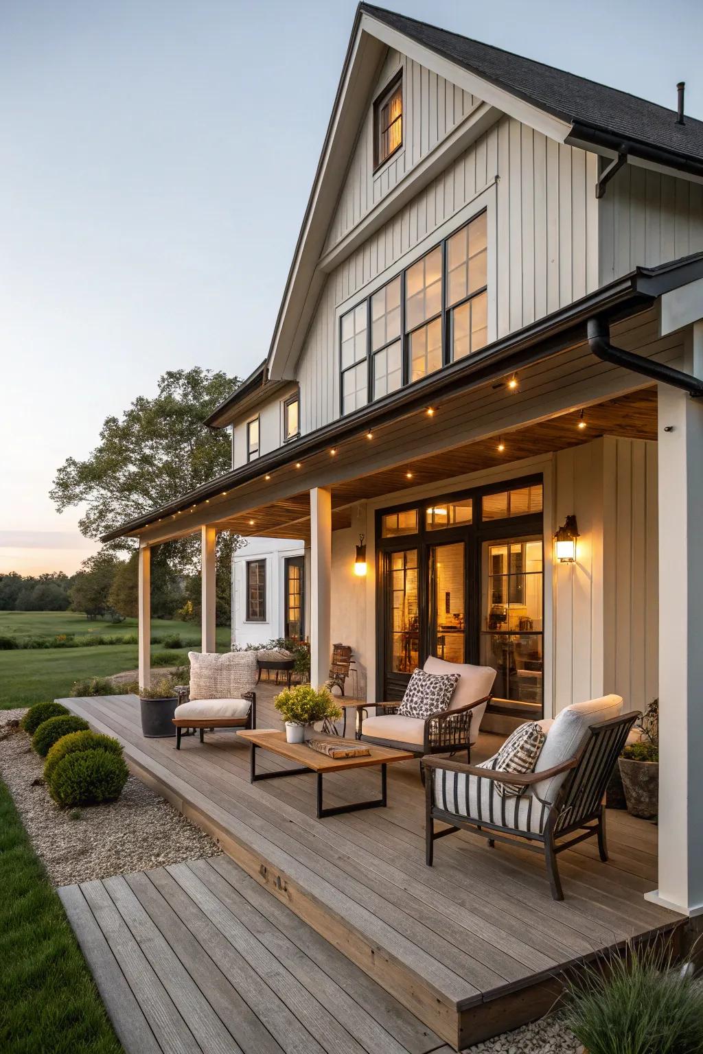 Porch perfection: An inviting seating area that beckons you to unwind.