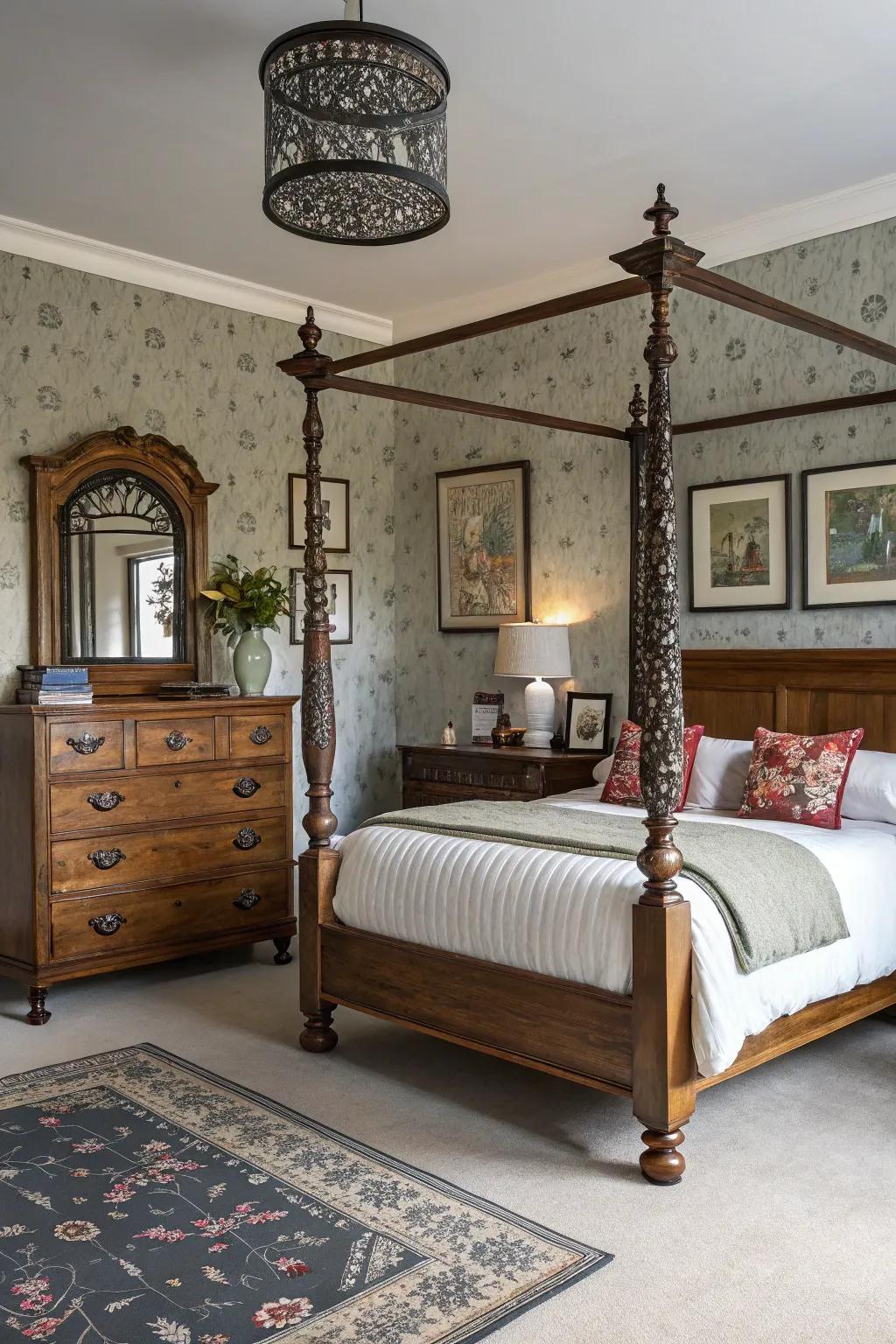 Period accents add history and character to the room.