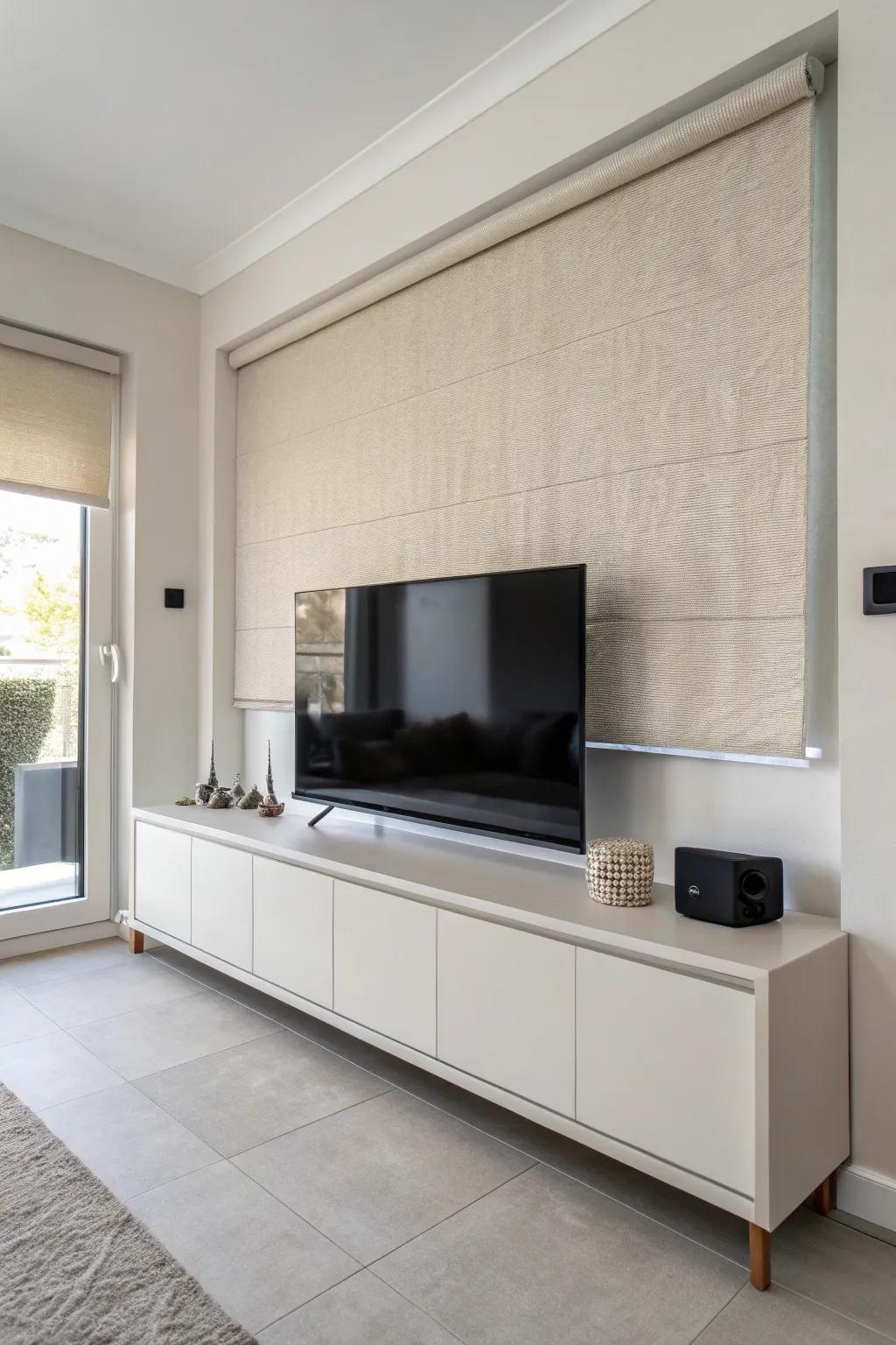 Fabric coverings offer a stylish method for concealing your TV.