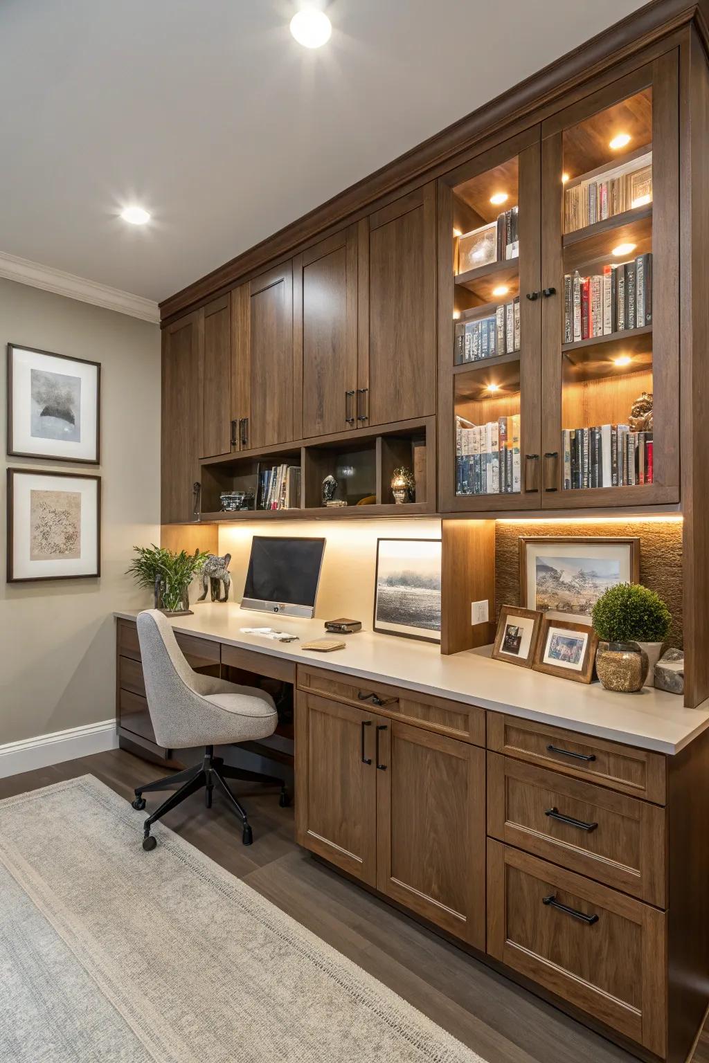 Personalize your space through bespoke cabinetry.