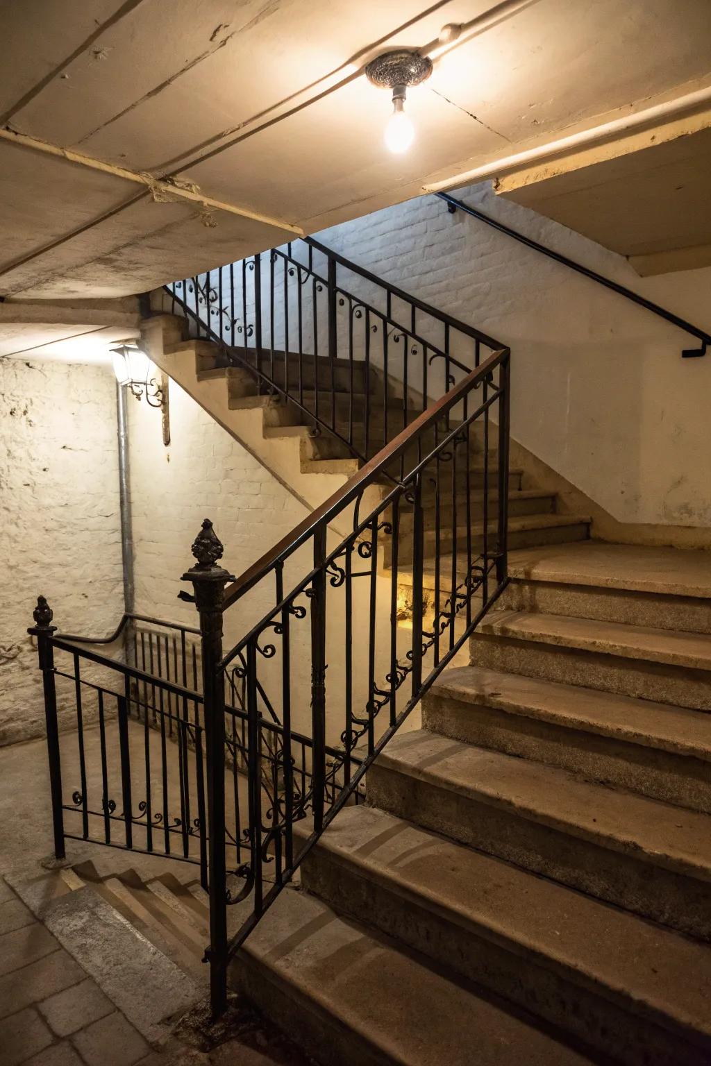 Wrought iron barriers provide a timeless and elegant look.