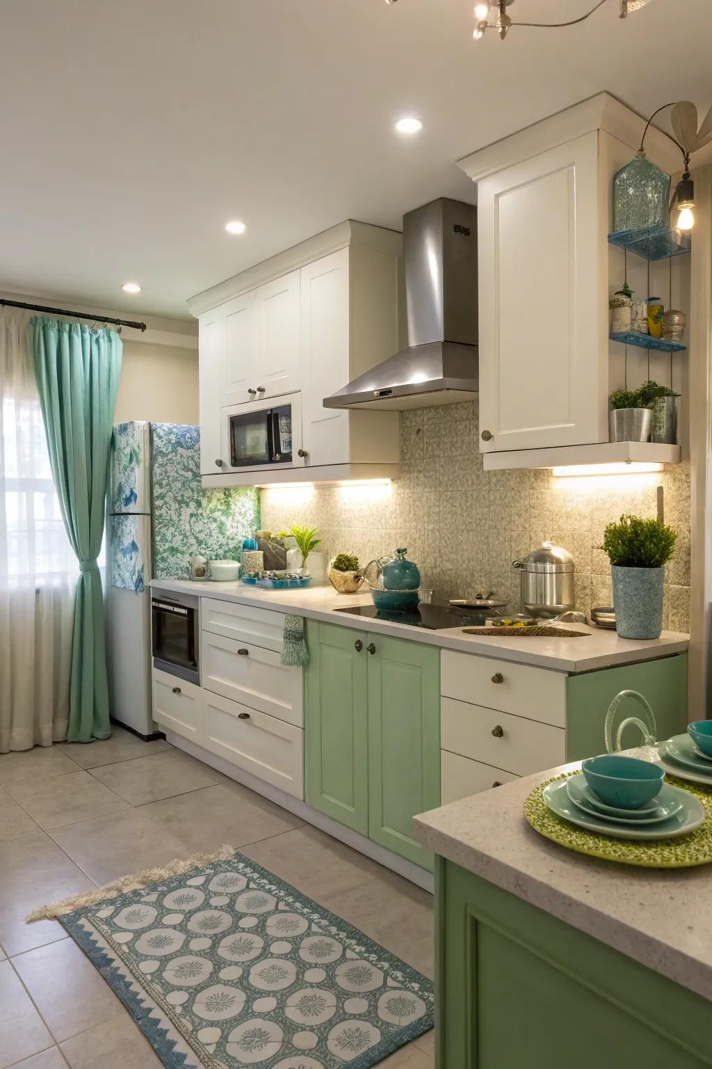 Hints of color introduce character without disrupting the serene palette.