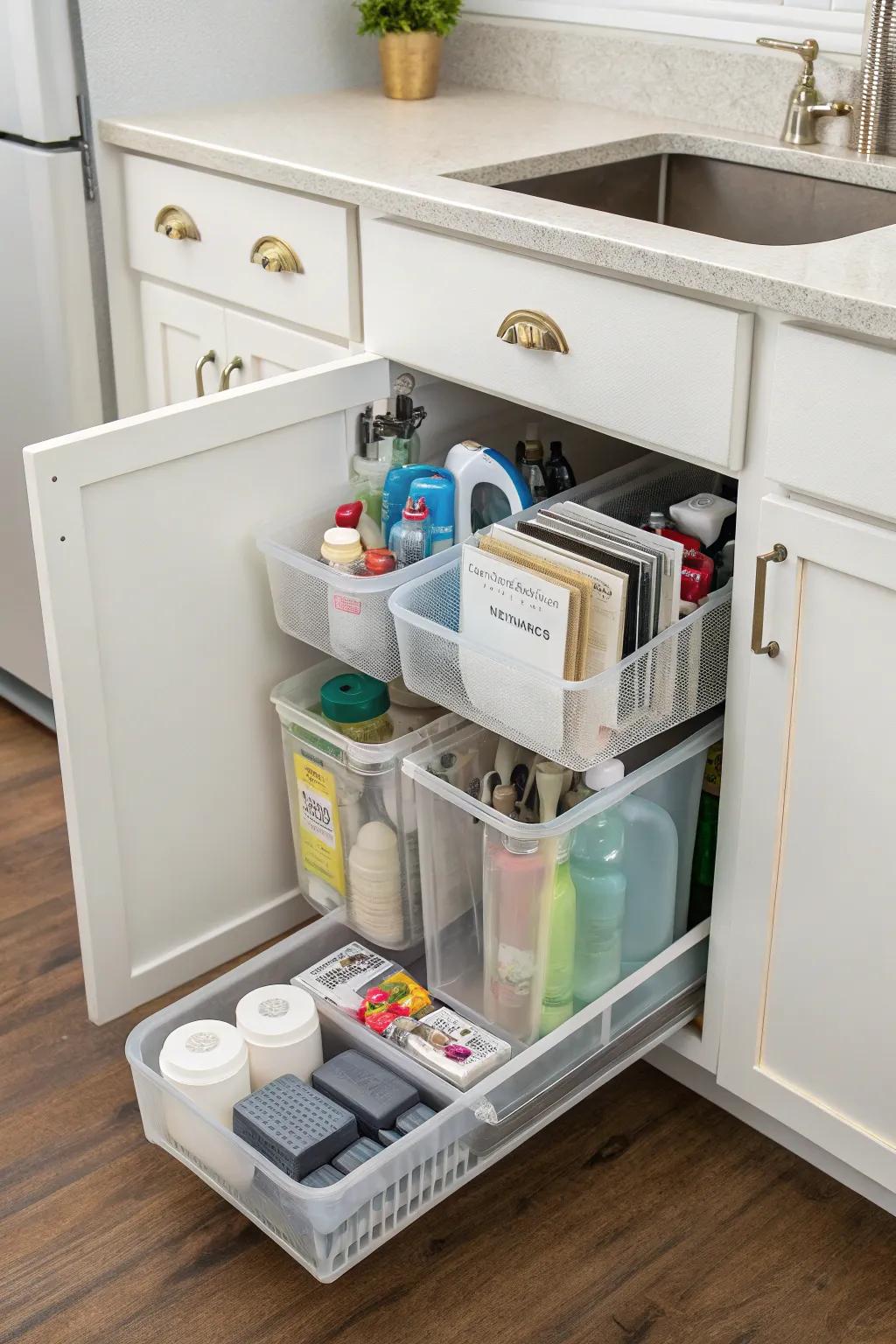 Customizable organizers adapt to your particular storage needs.