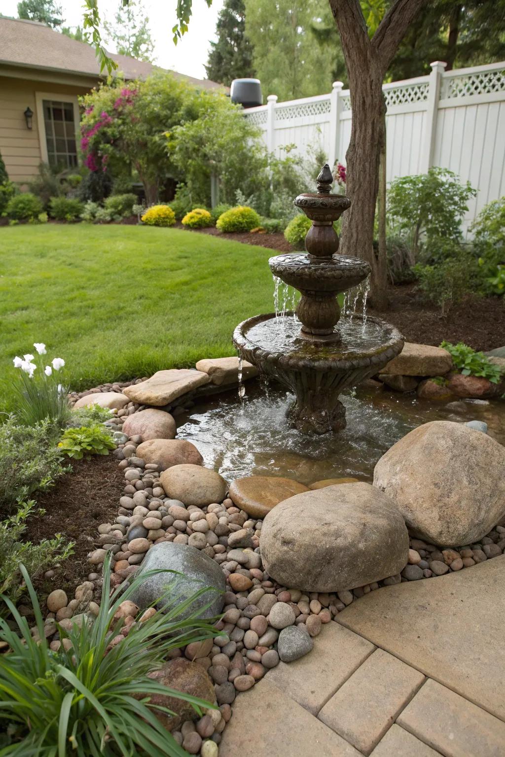 Let the calming sound of water elevate your outdoor space.
