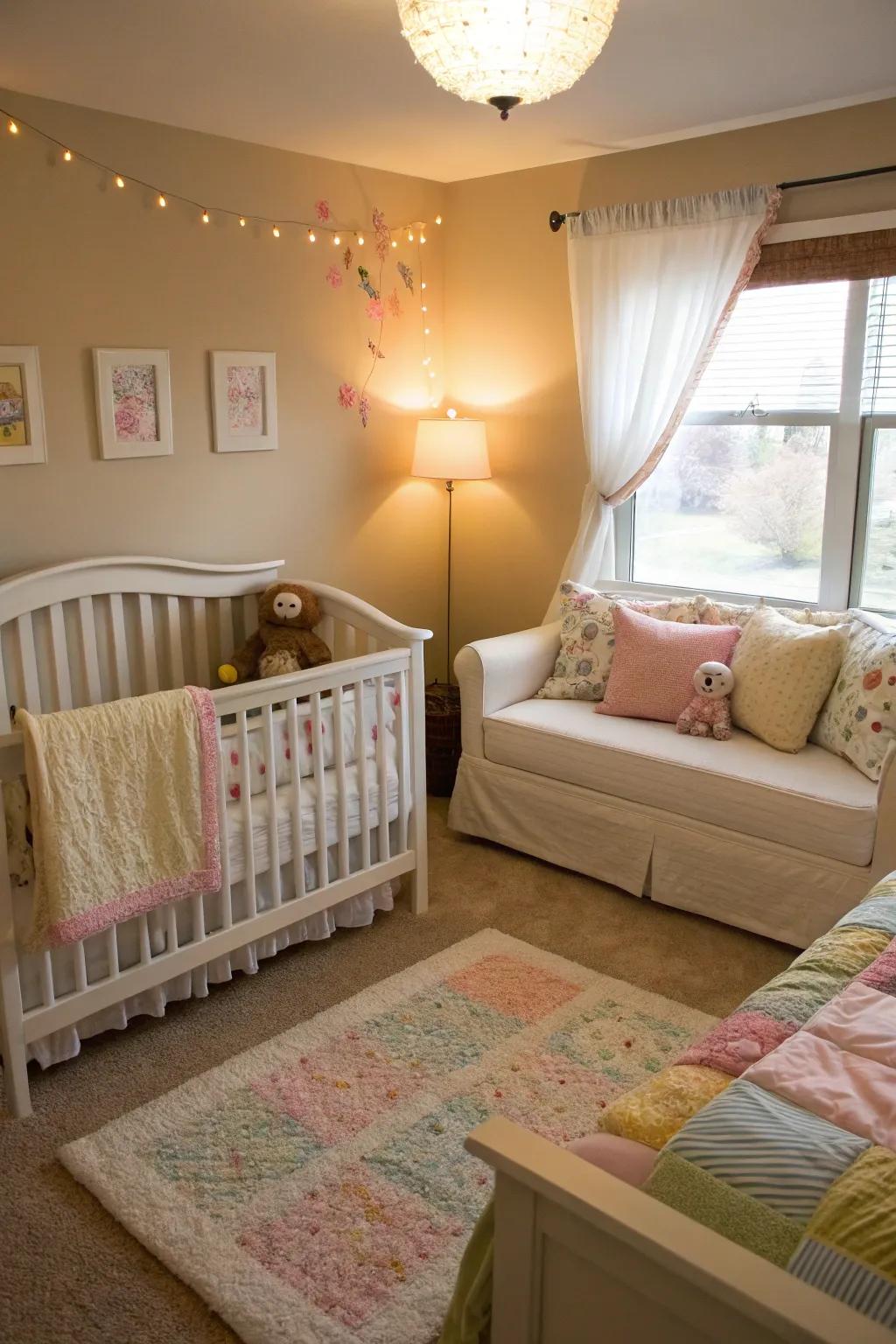 Dual-purpose designs maximize space, making nurseries versatile for guests.