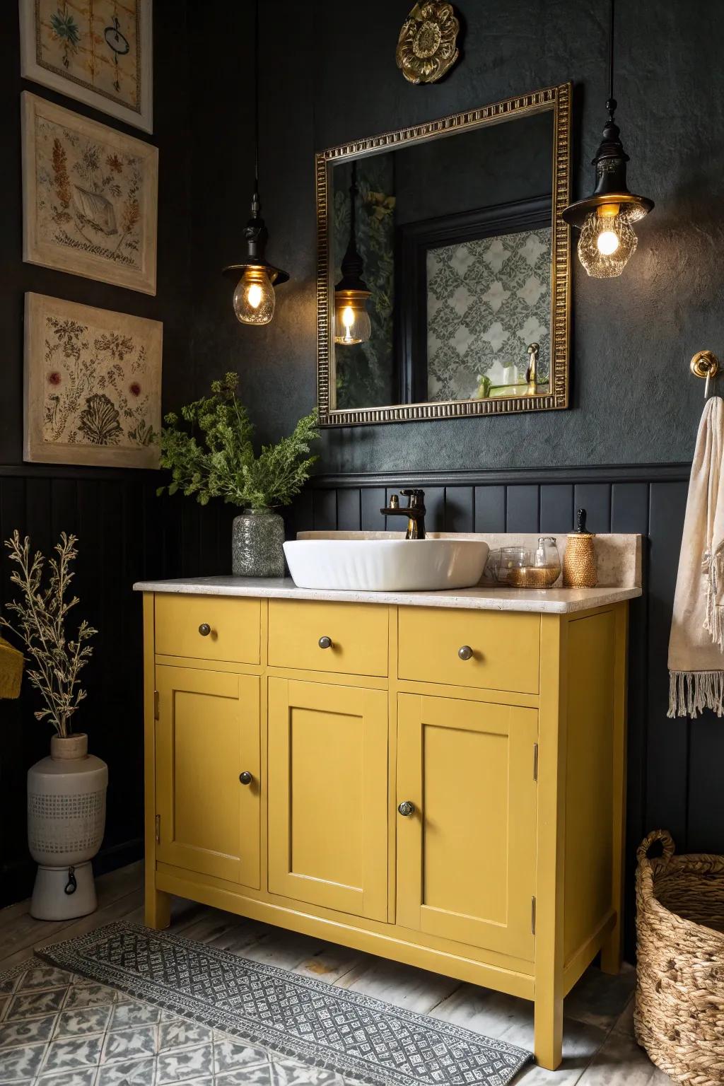 Spice vanities bring retro charm.