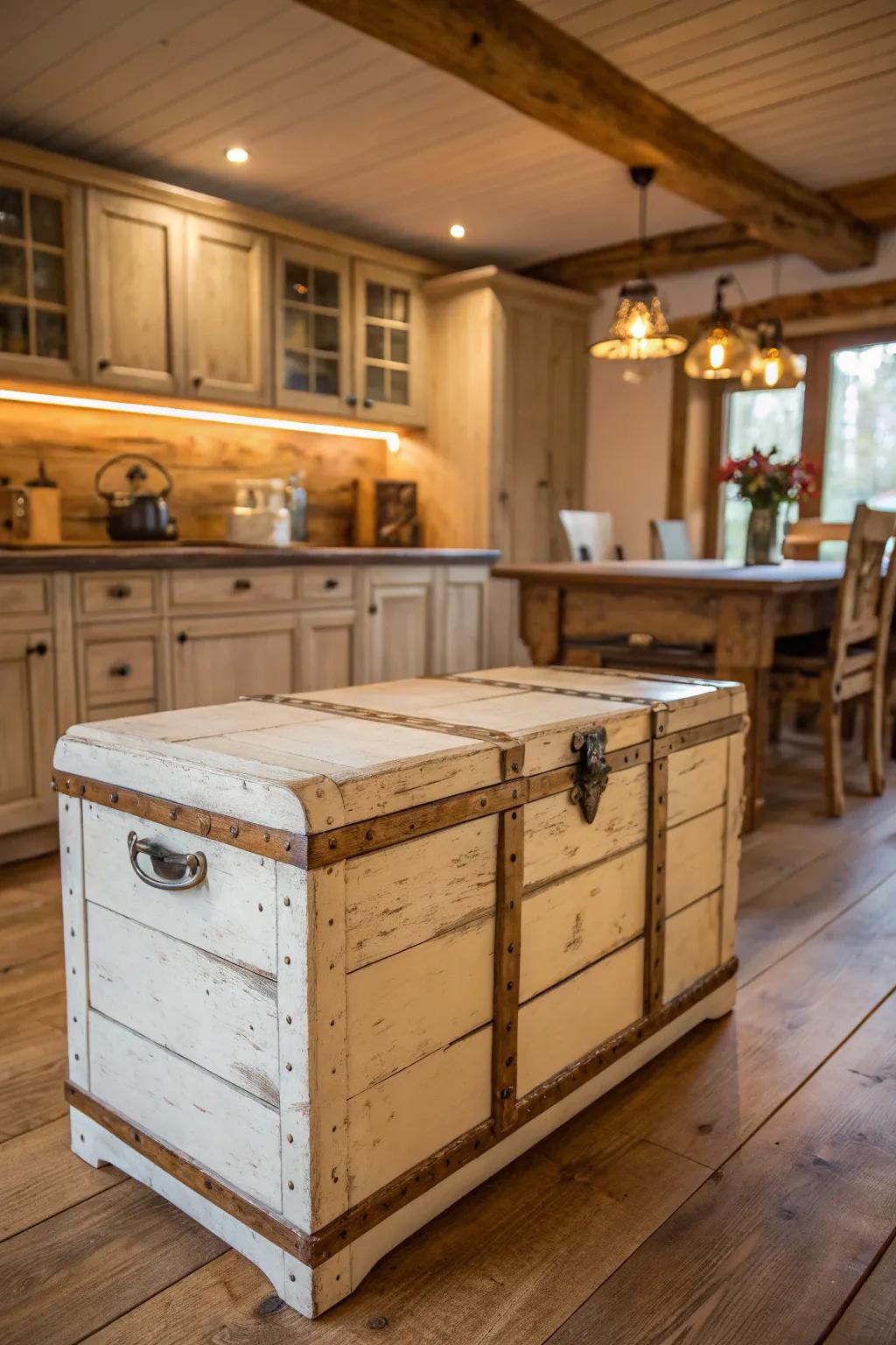 Countryside home appeal with a distressed finish.
