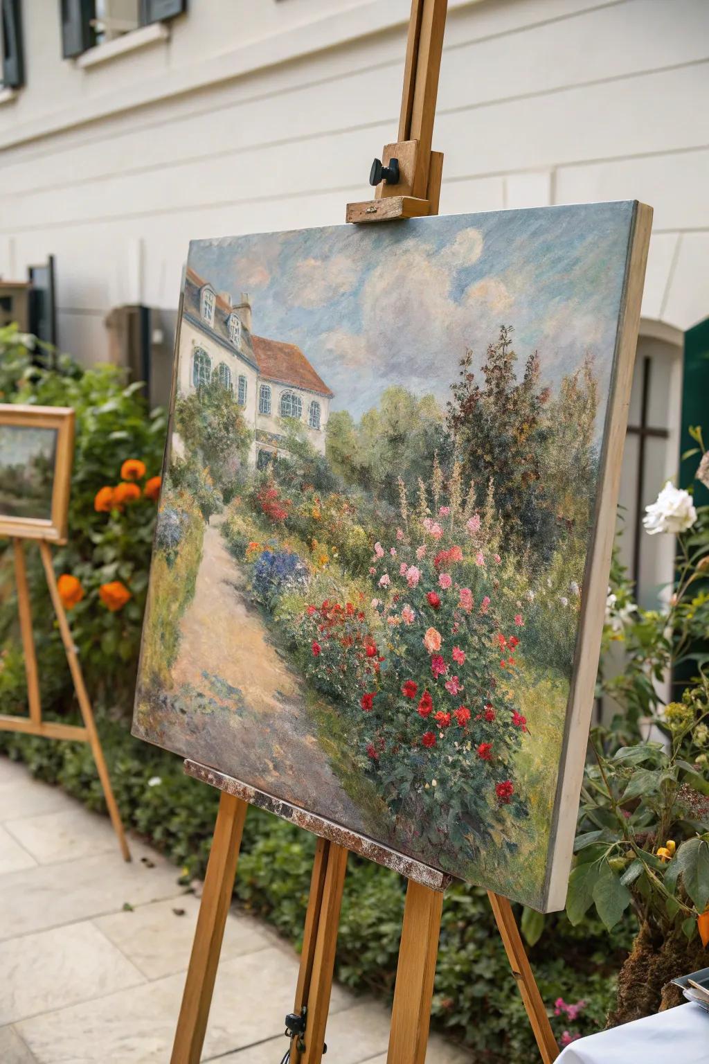 Impressionistic flowers encapsulate the essence of a blossoming garden.