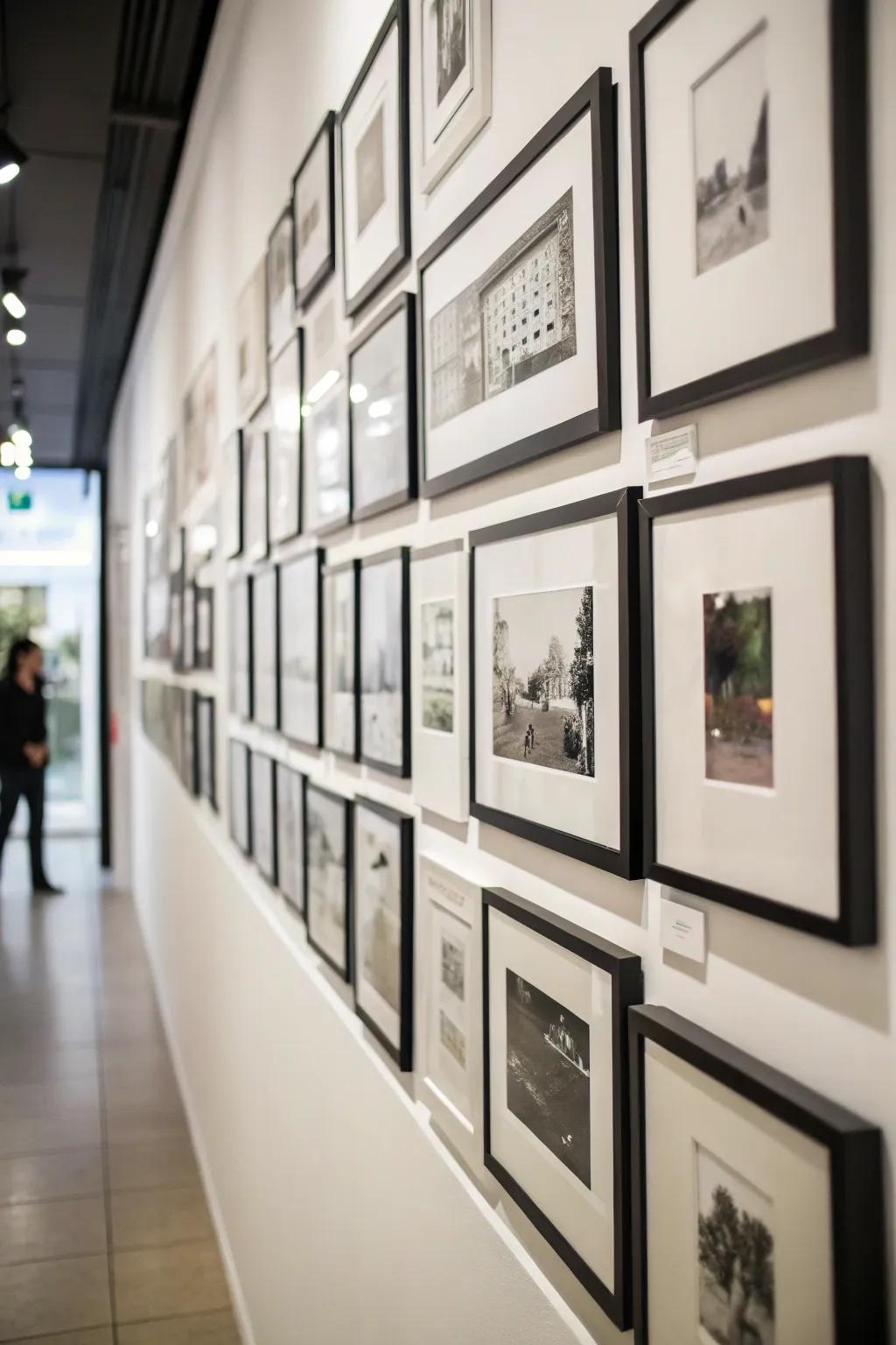 Monochrome frames providing a sleek, unified appearance.