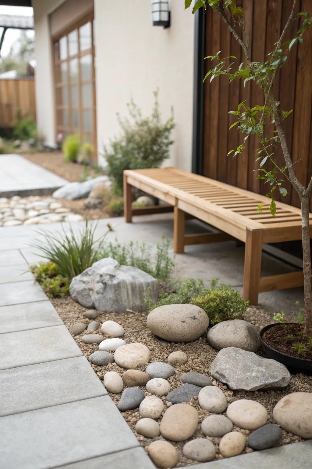 A peaceful Zen corner for contemplation and relaxation.