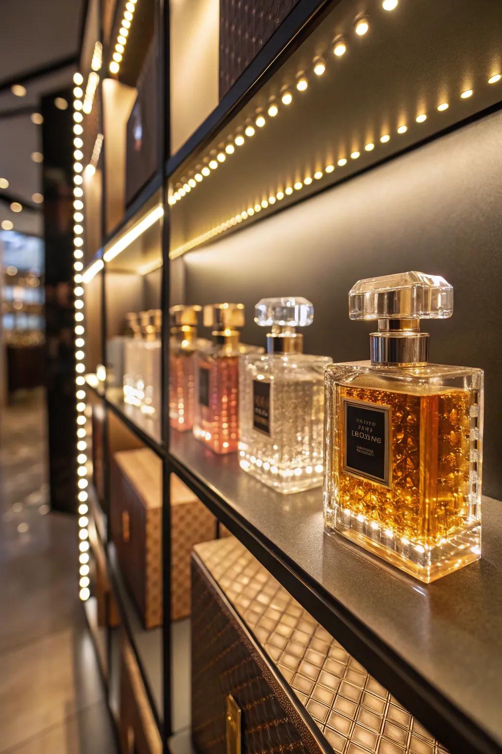 LED illumination introduces a hint of luxury to your fragrance display.