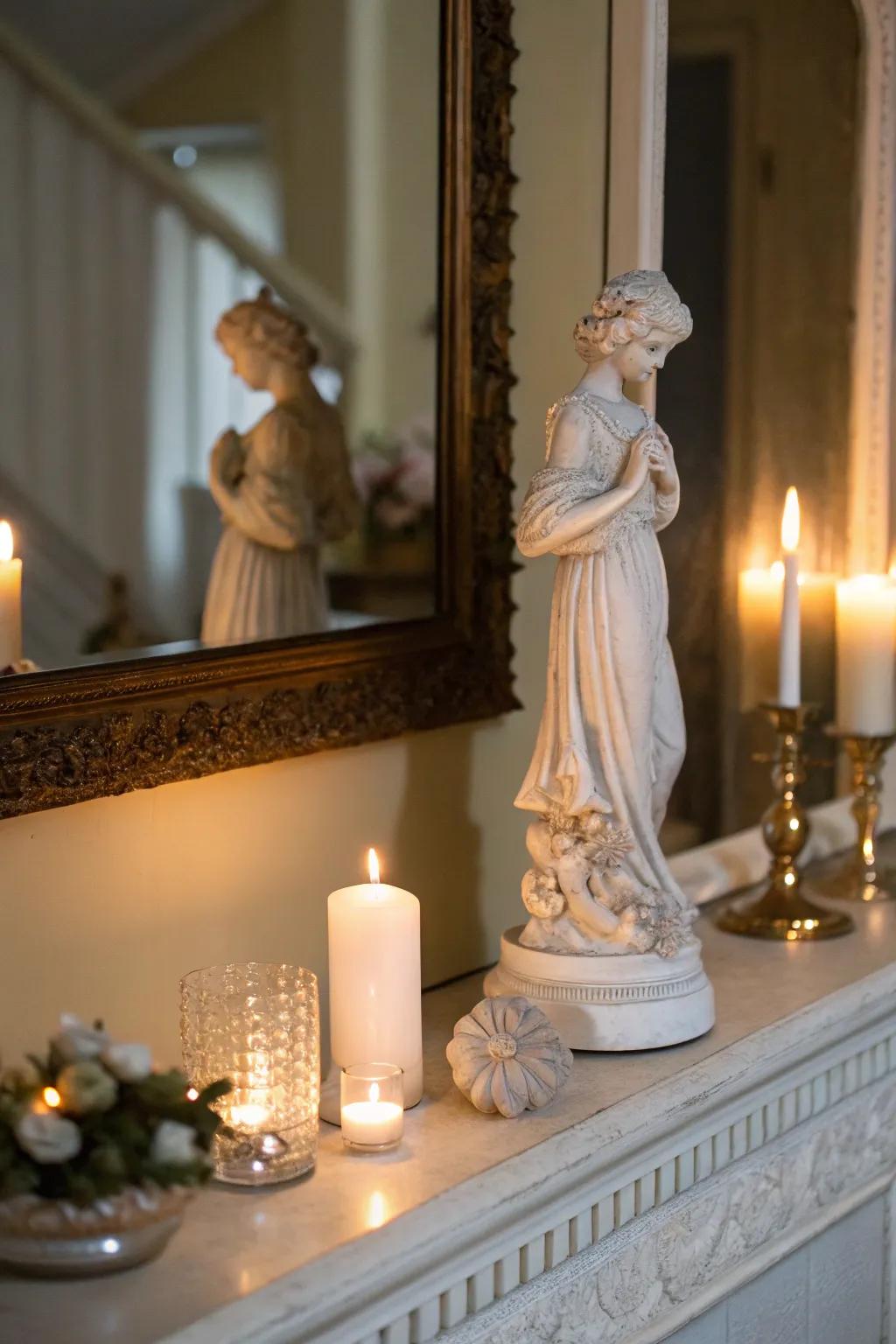 Introduce artistic flair with a fine china display figurine.