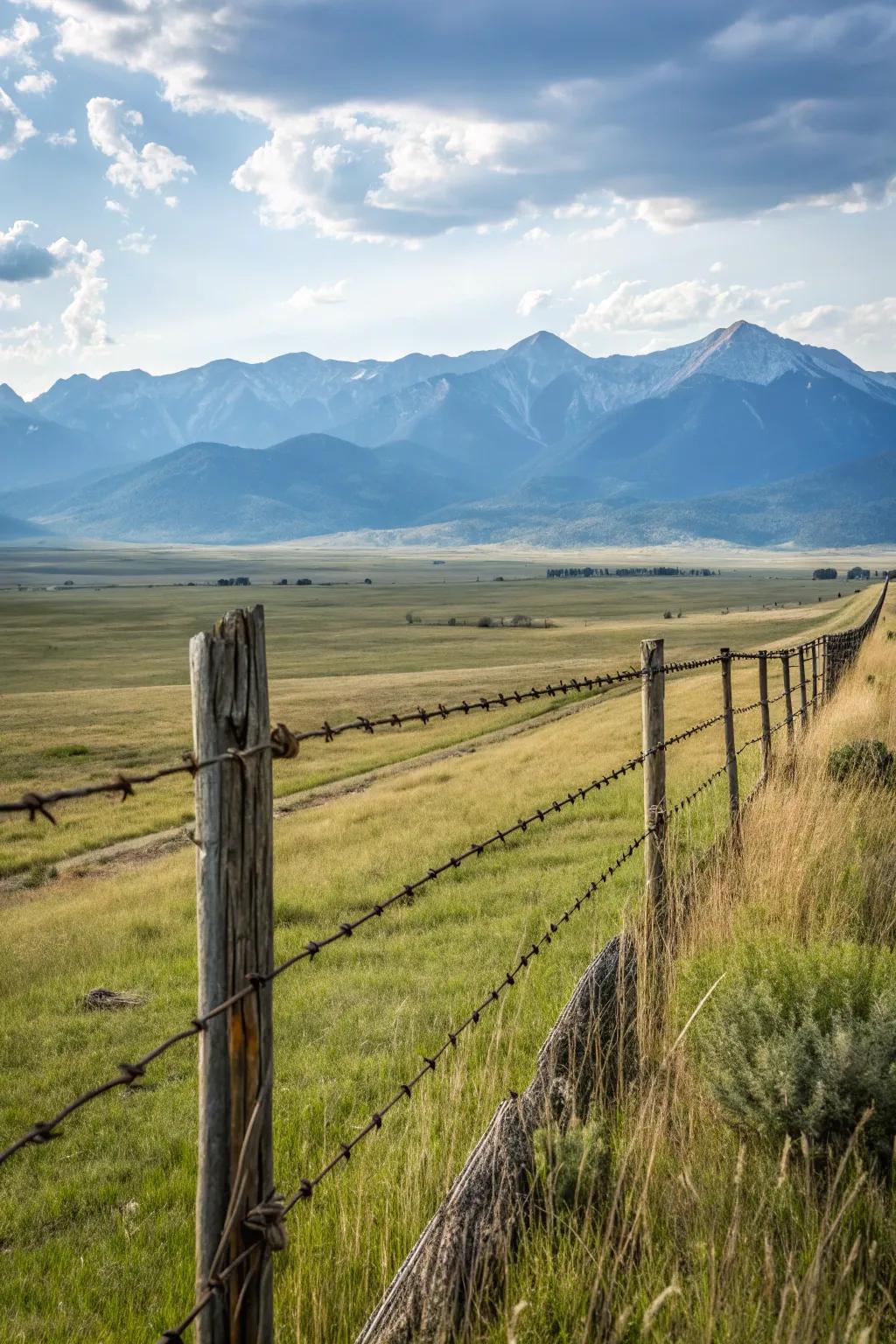 Prickly strand fencing offers security and tradition.