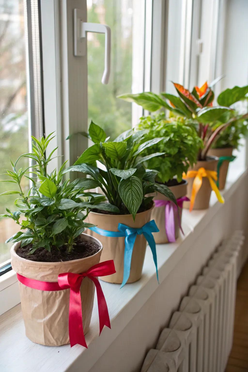Enhance your containers with charming band wraps.