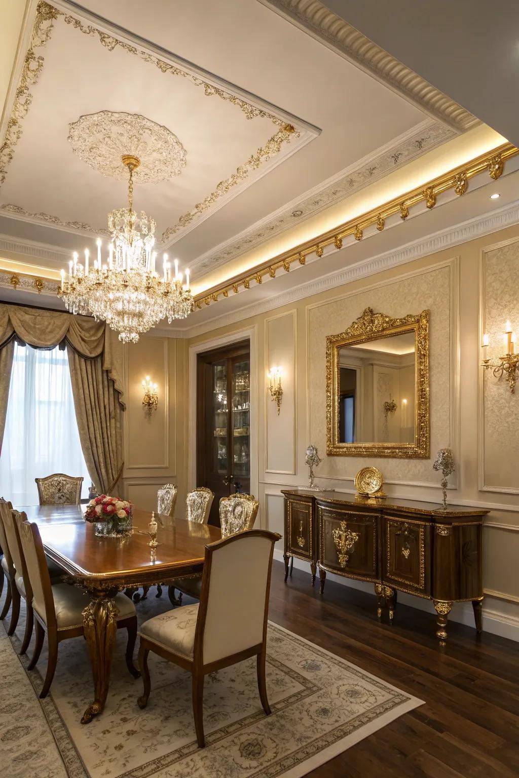 Gleaming touches introduce a dash of glam and polish.