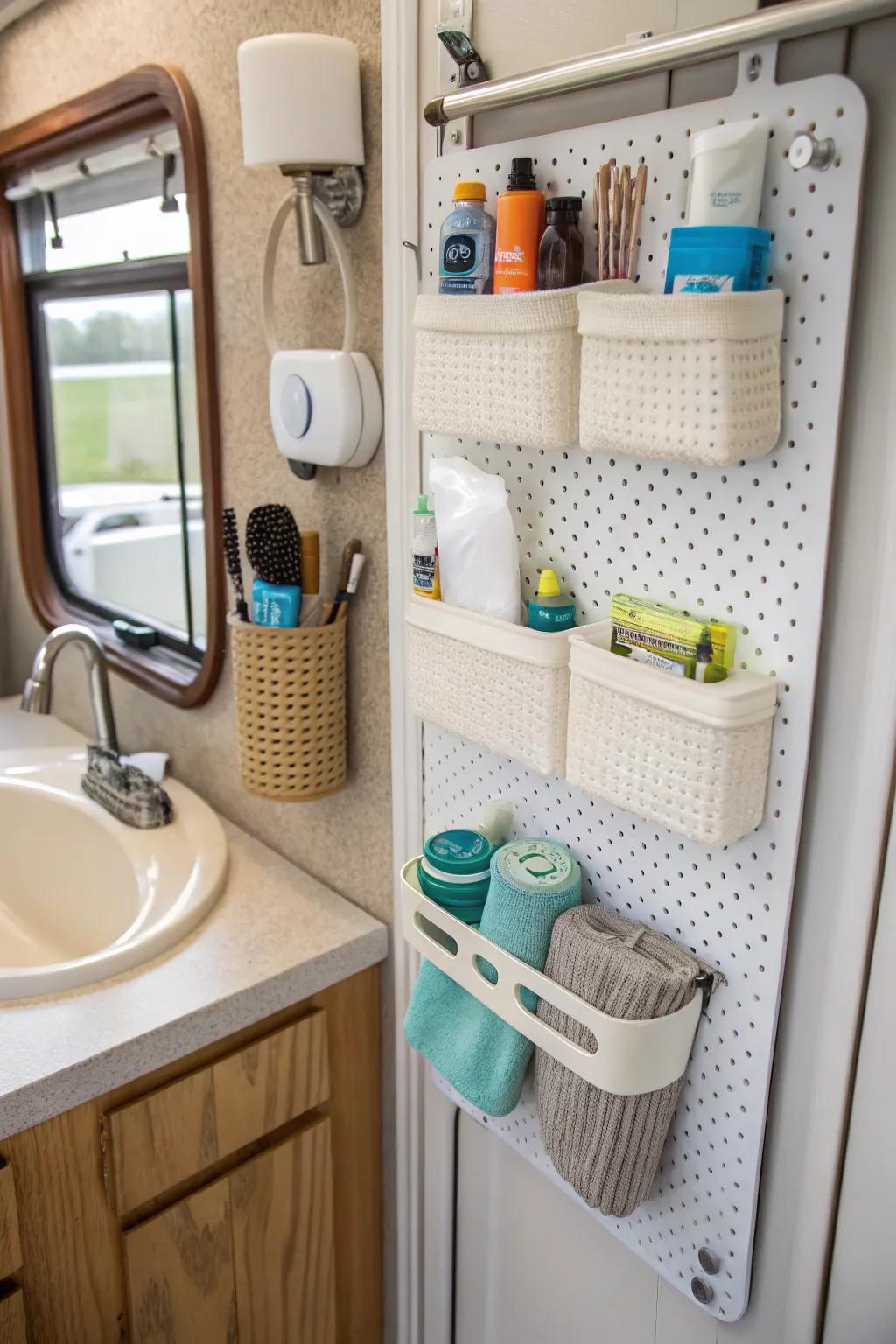 Customize storage with a DIY pegboard.