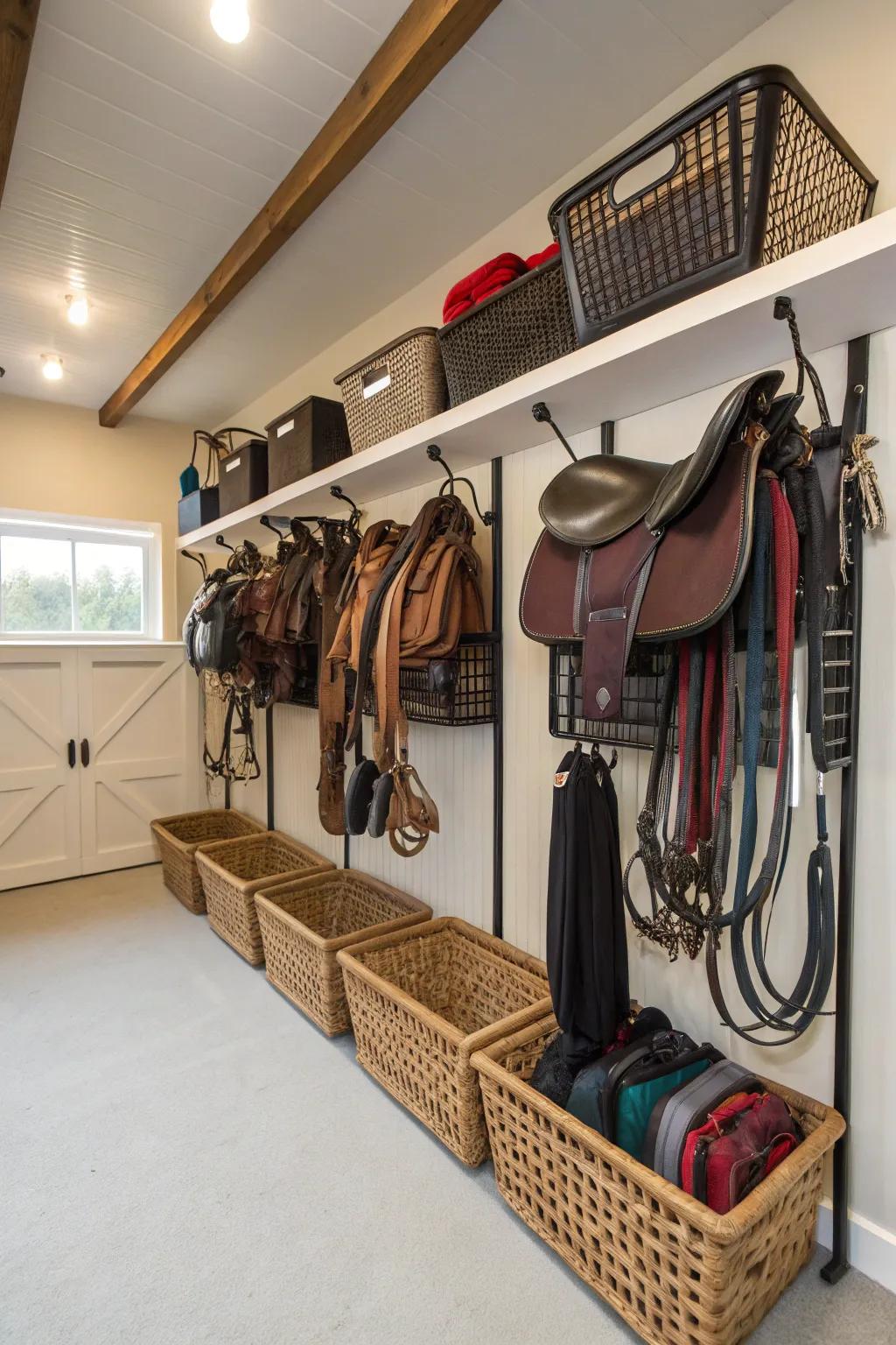 Baskets enhance both style and practicality to configurations.