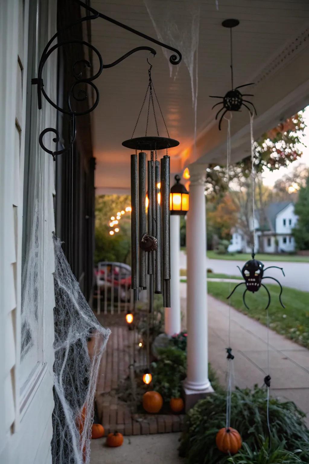 Murmuring air bells add a haunting sound to the All Hallows' Eve deck.