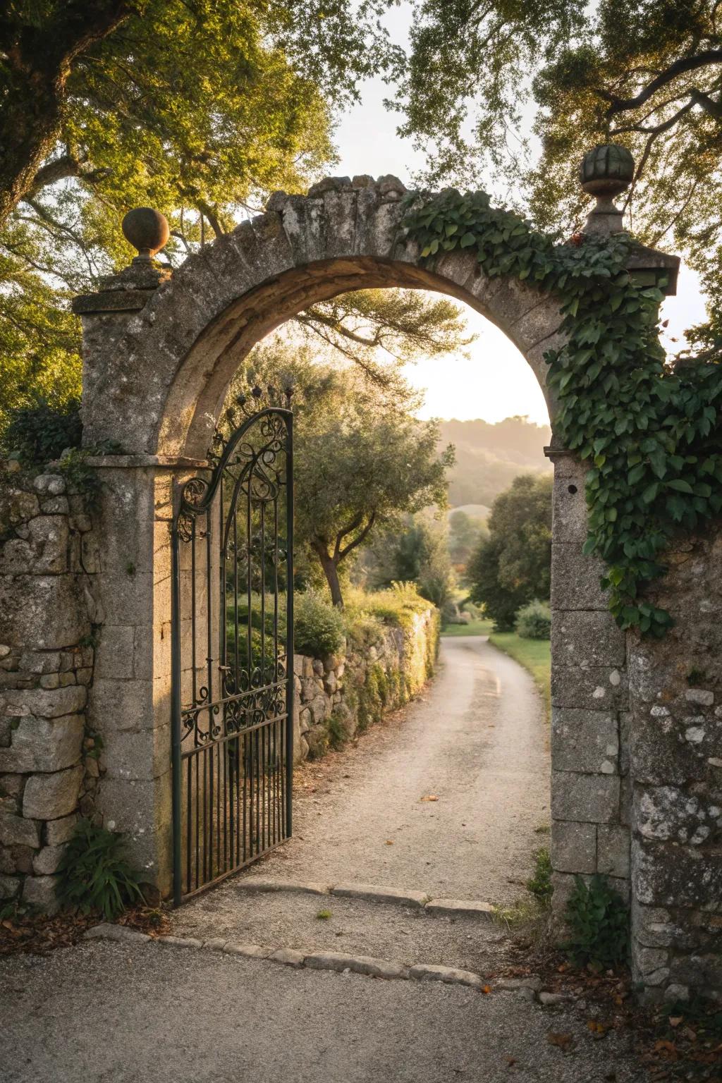A stone archway entrance that makes a grand statement.