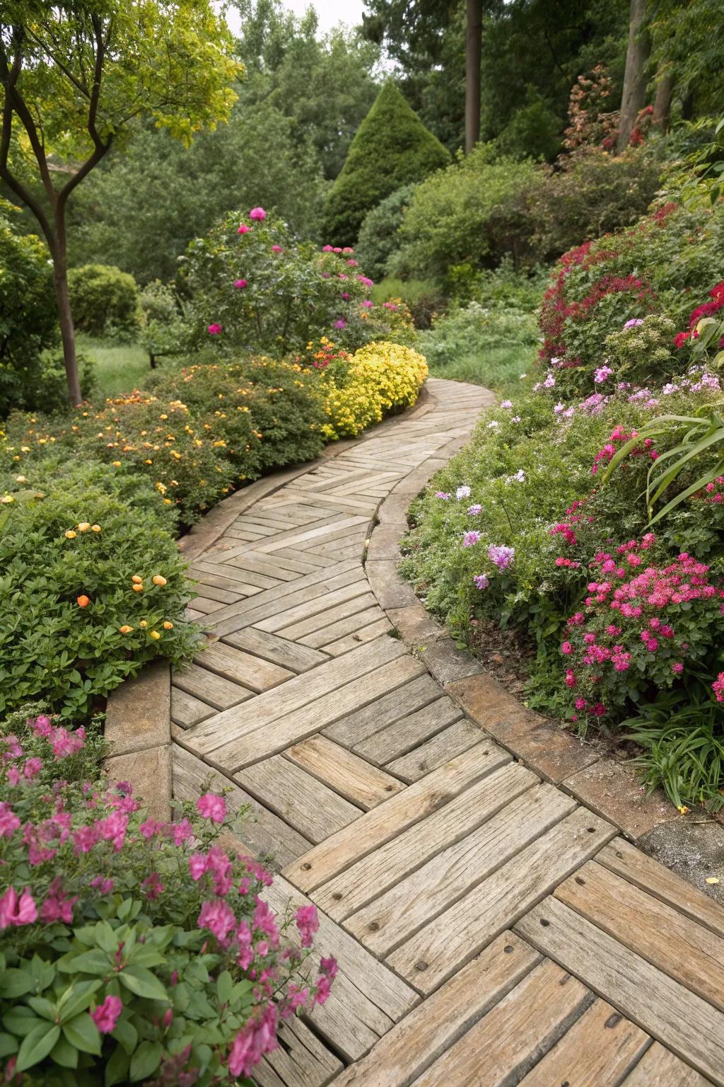Wood-look pavers supply the warmth of wood with resilience.