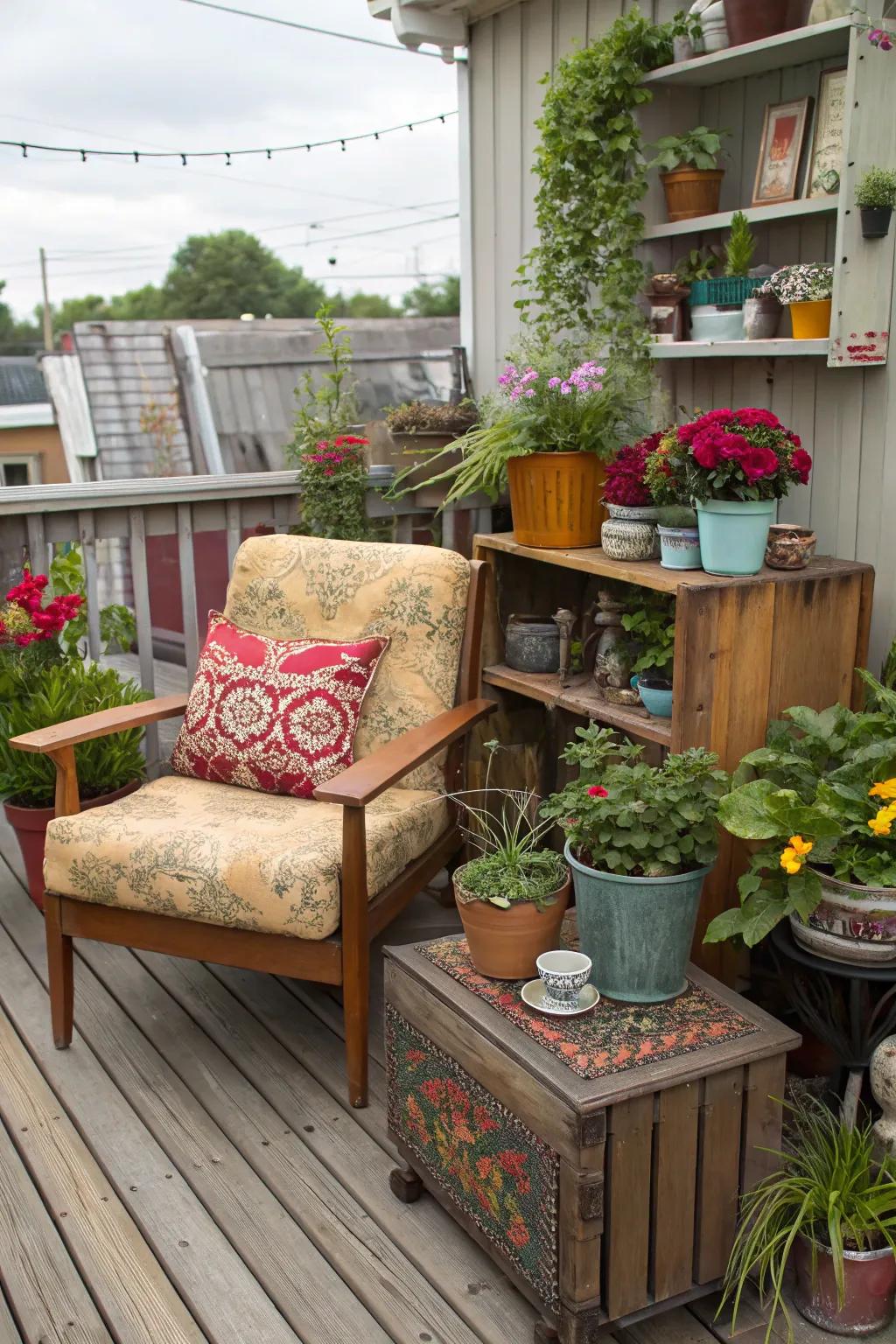 Thrift items offer distinctive charm and affordable flair.