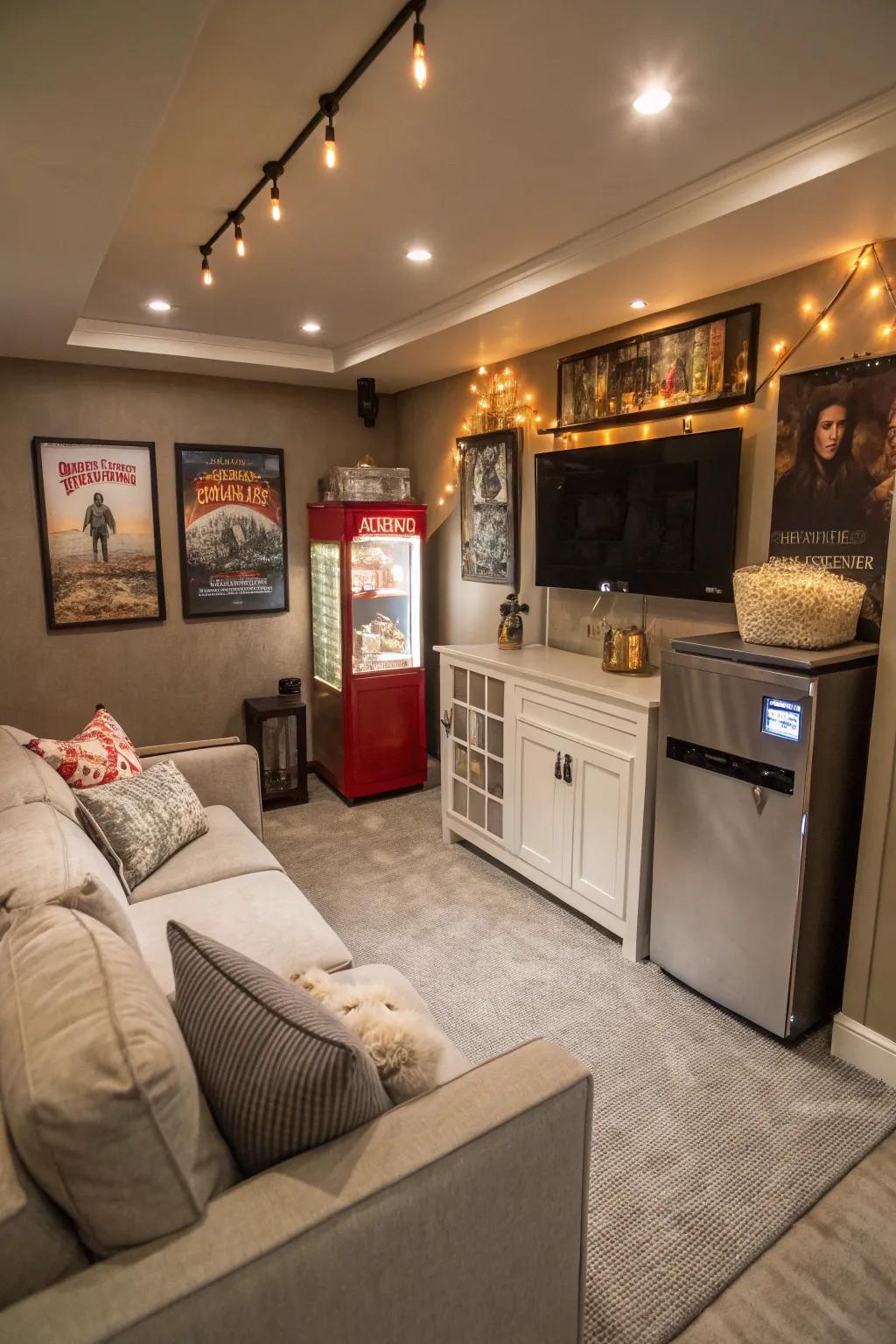 A refreshment area adds fun and convenience.