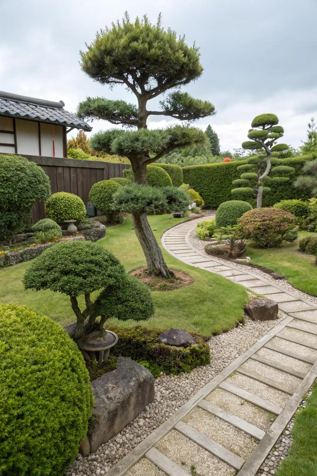 A bonsai selection featuring classic artistry.