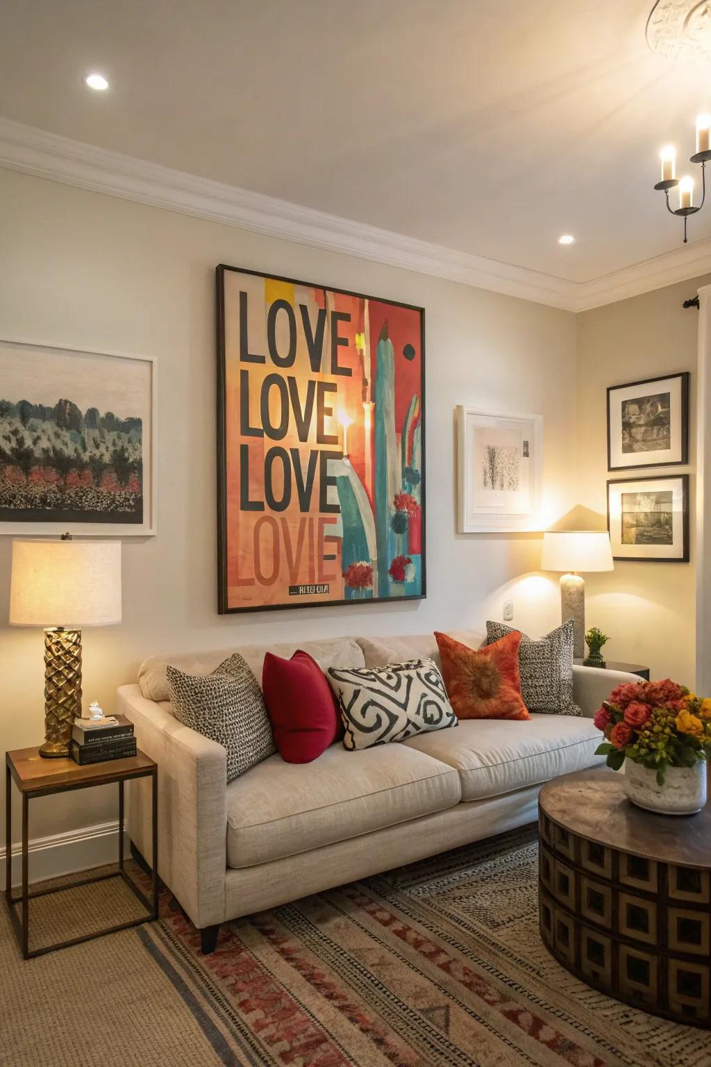 Artwork that's bold can be a great way to catch someone's eye in any room.