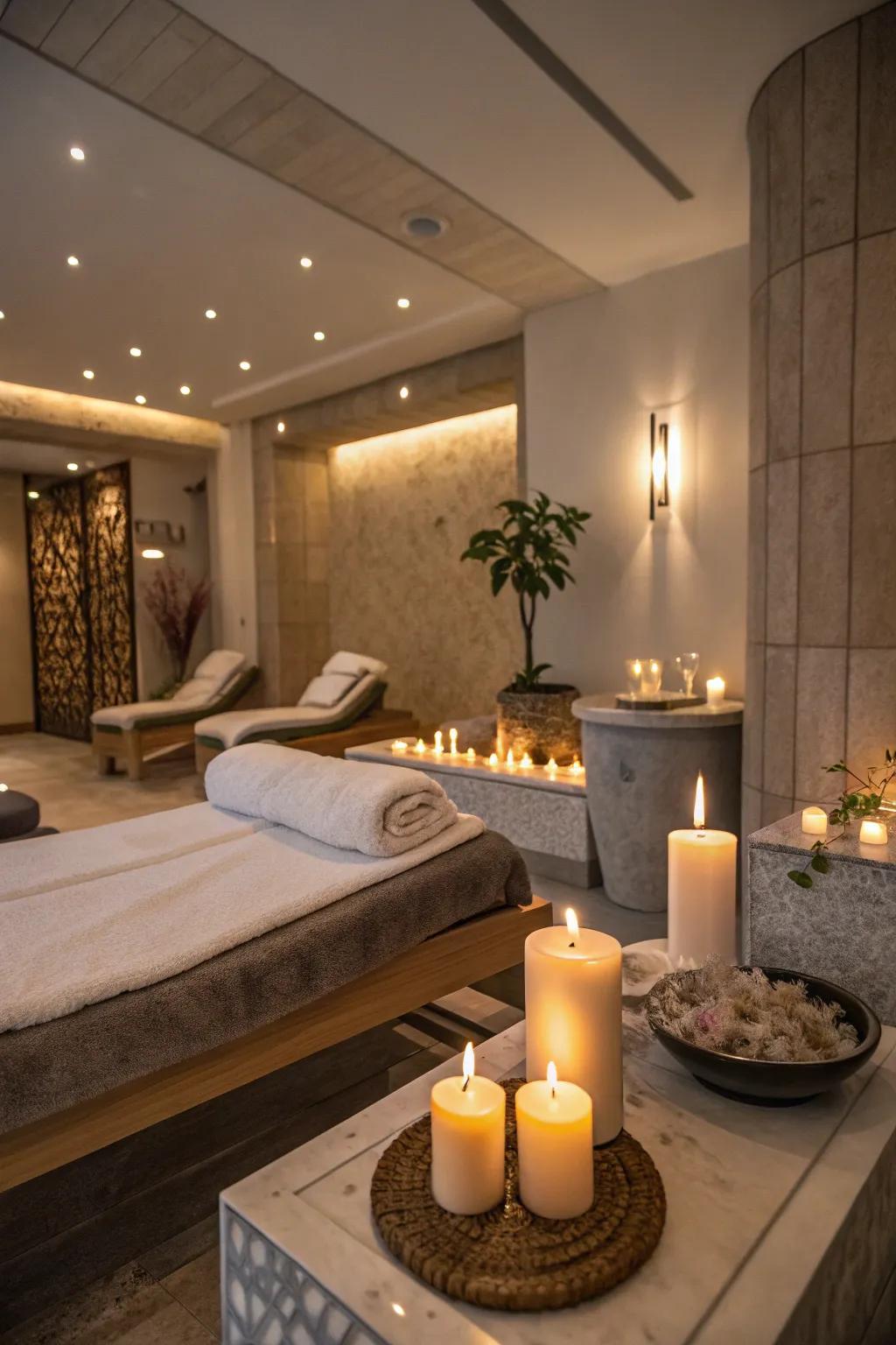 Establish the ideal ambiance with atmospheric lighting.