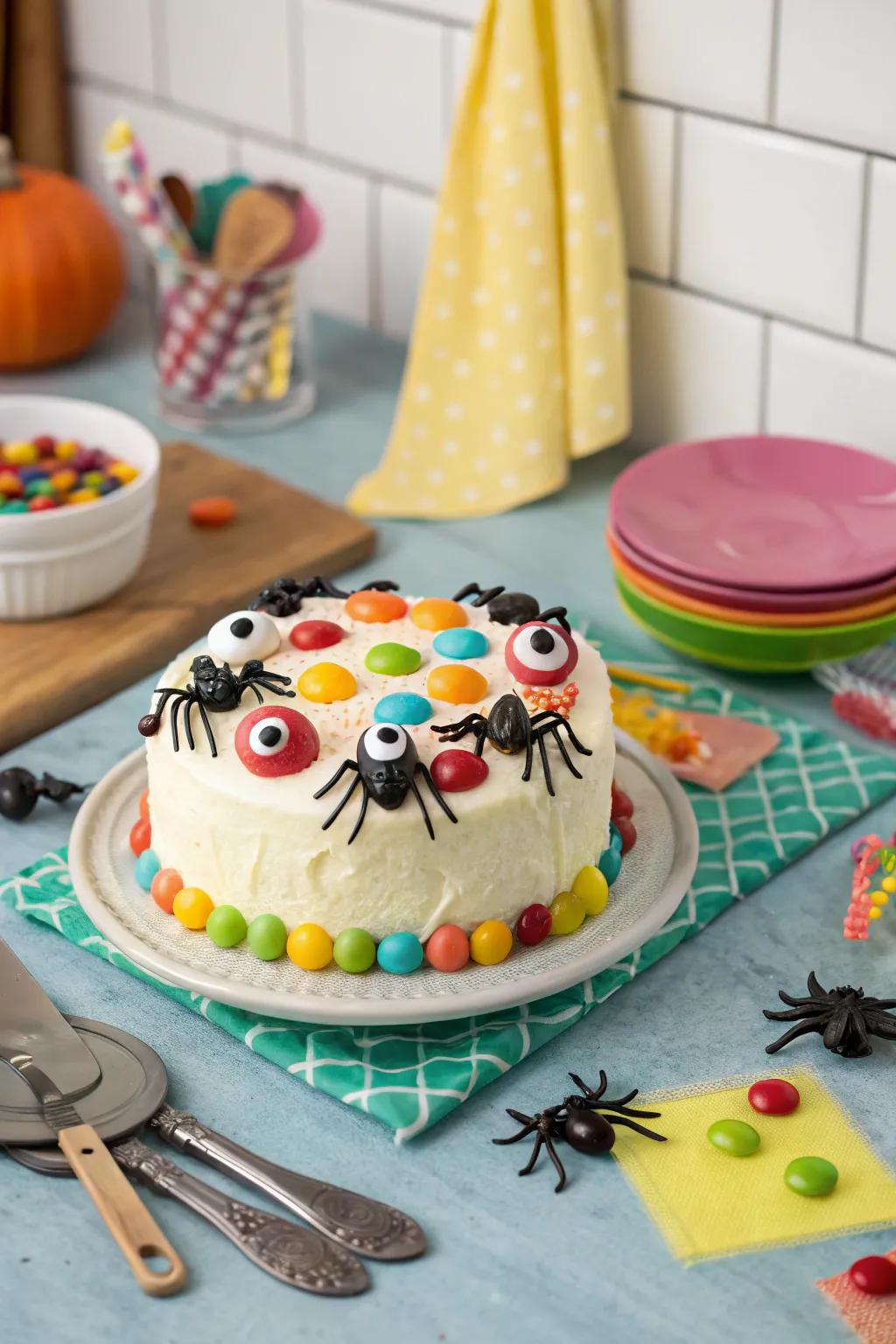 Playful sweet eyes infuse personality into this cake.