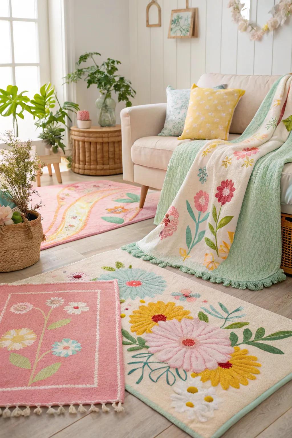 Spring weaves bring newness and color to your living space.